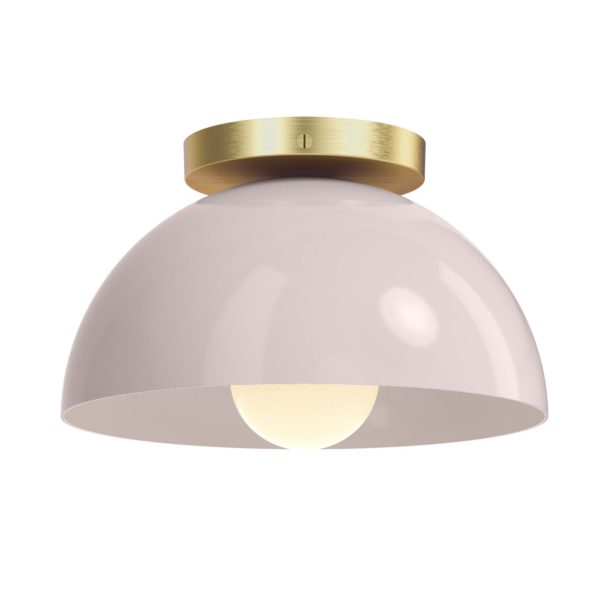 Brass and barely color Hemi flush mount 10" Dutton Brown lighting
