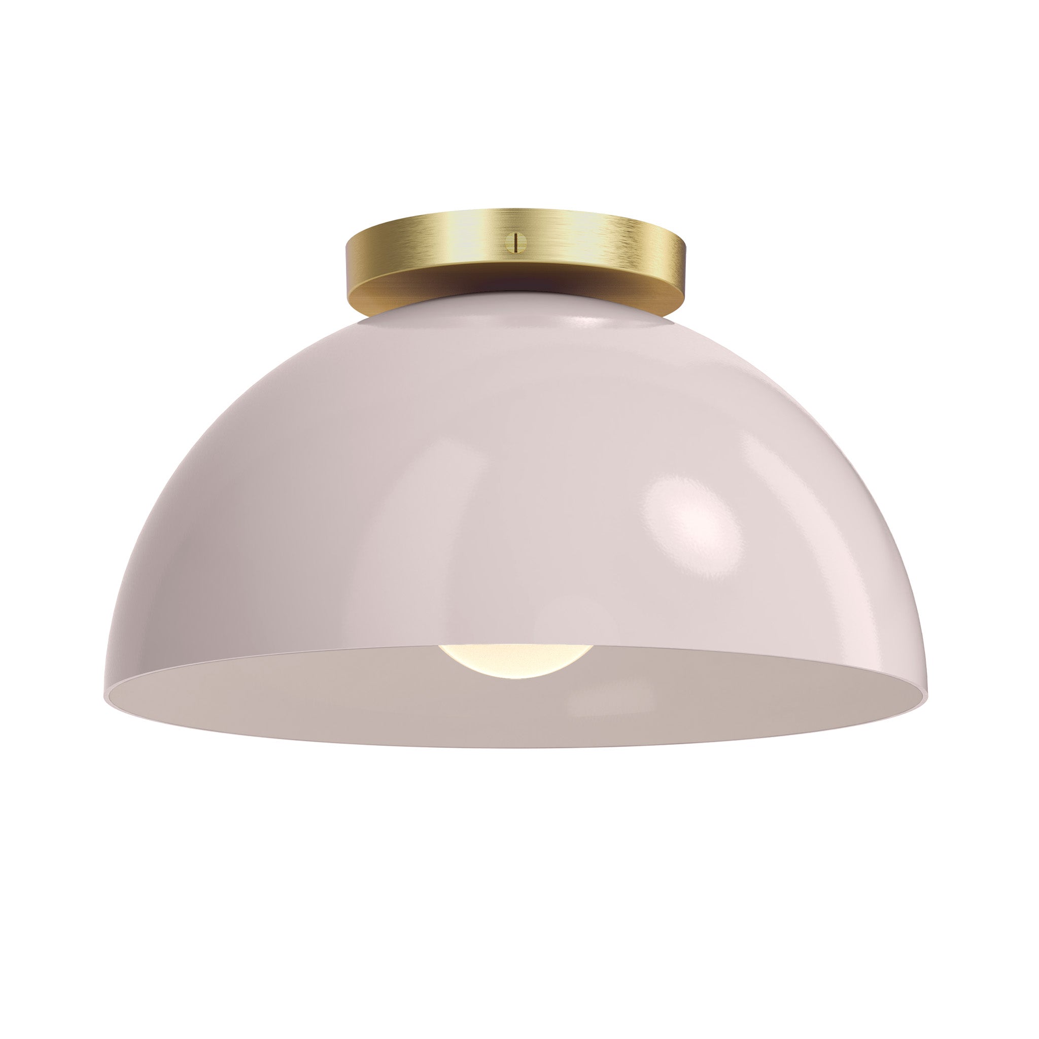 Brass and barely color Hemi flush mount 12" Dutton Brown lighting