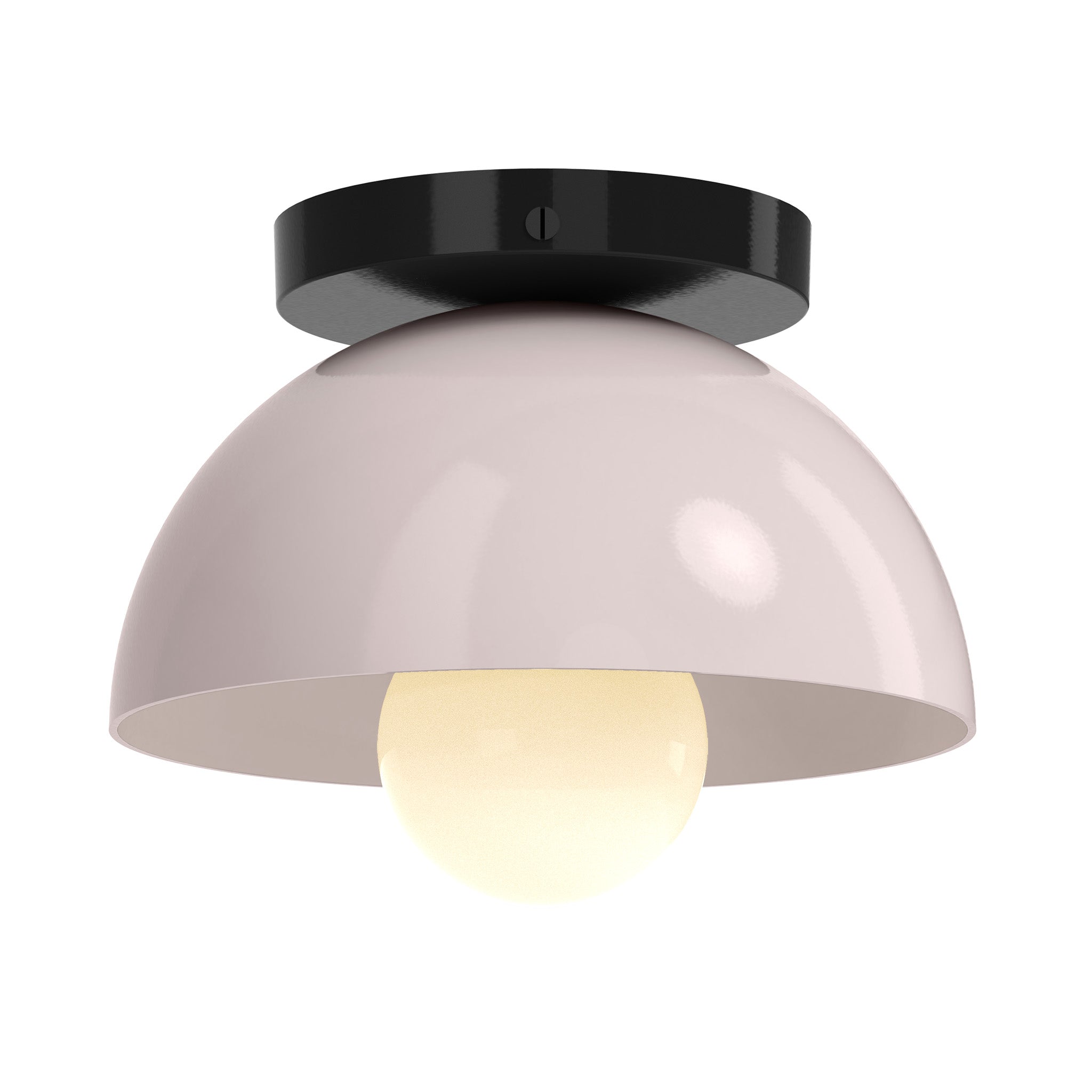Black and barely color Hemi flush mount 8" Dutton Brown lighting