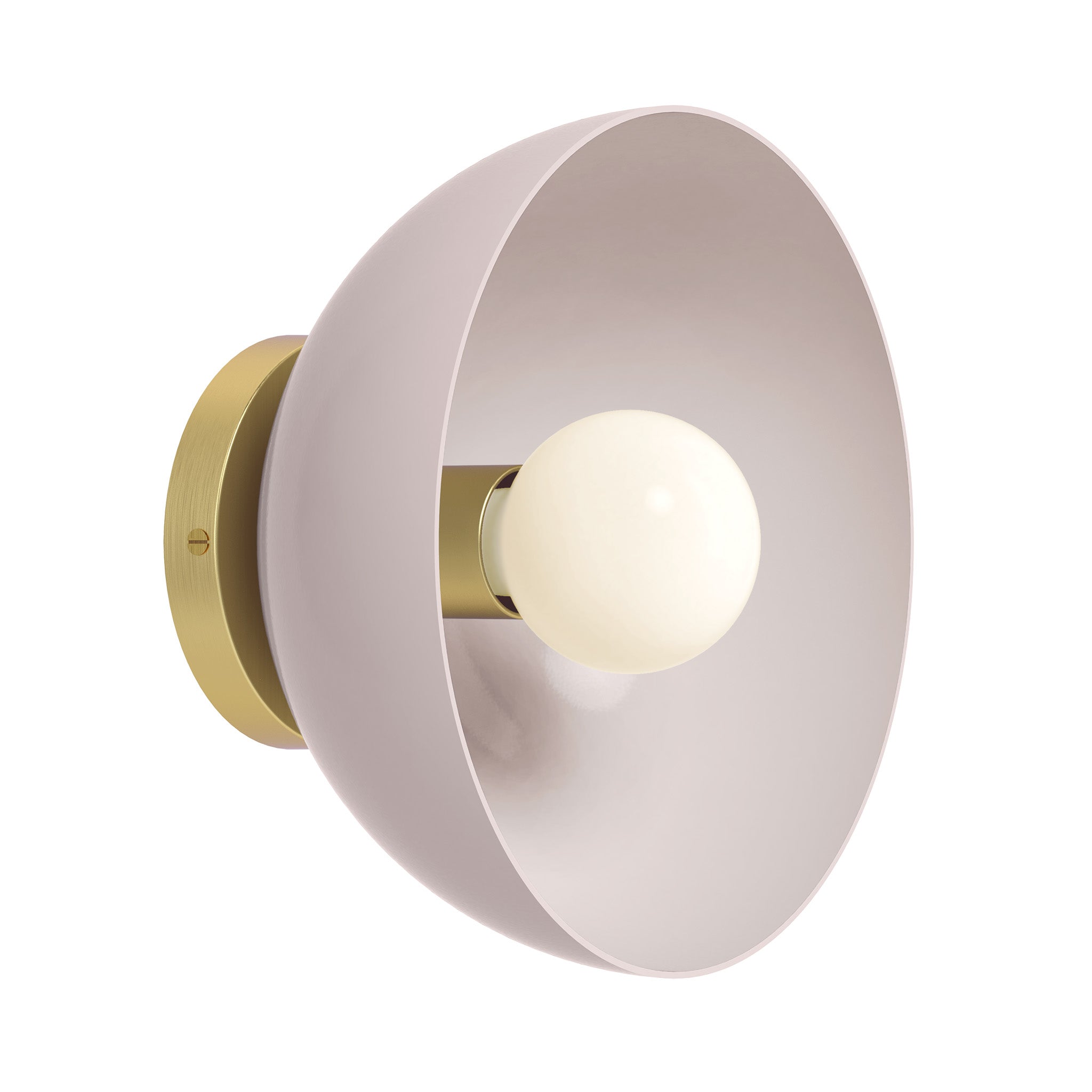 Brass and barely color hemi dome sconce 10" Dutton Brown lighting