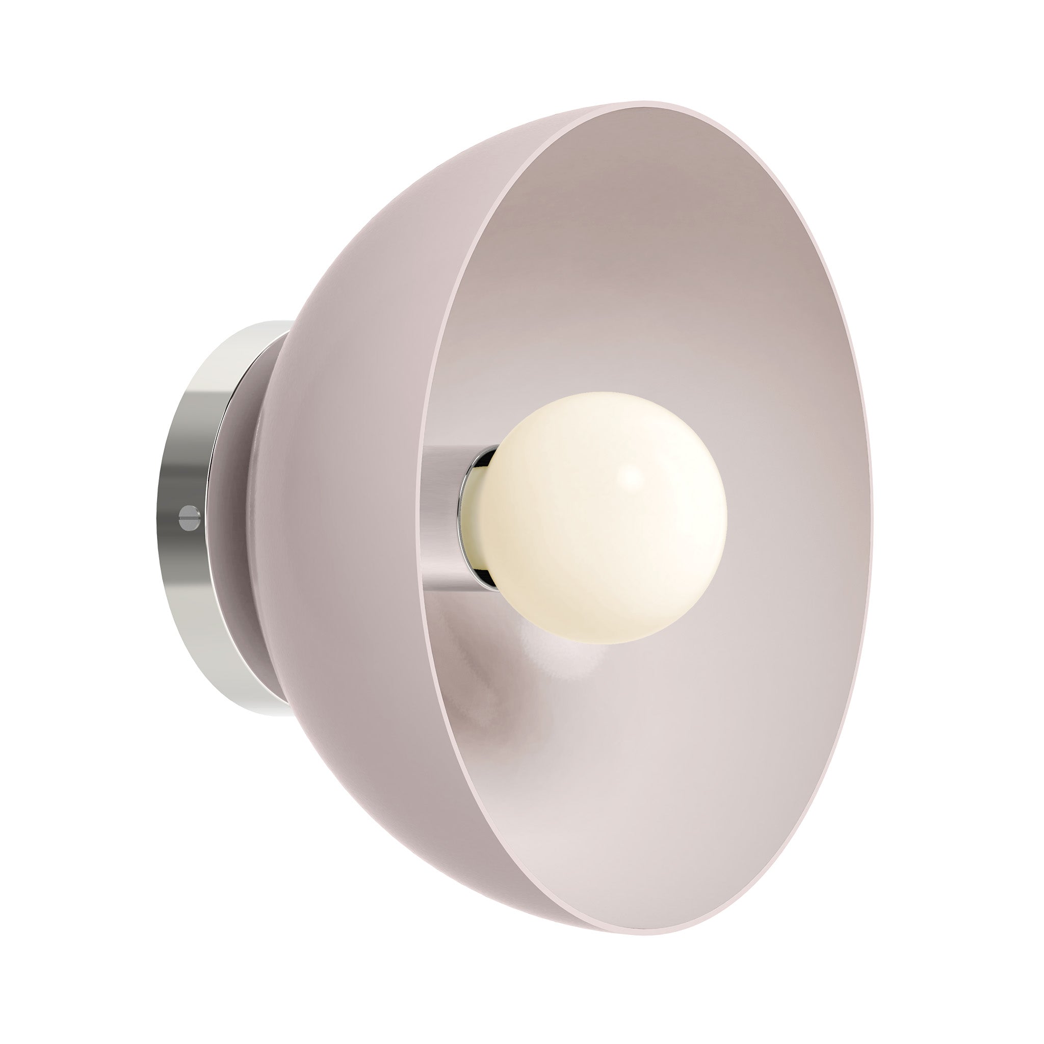 Nickel and barely color hemi dome sconce 10" Dutton Brown lighting