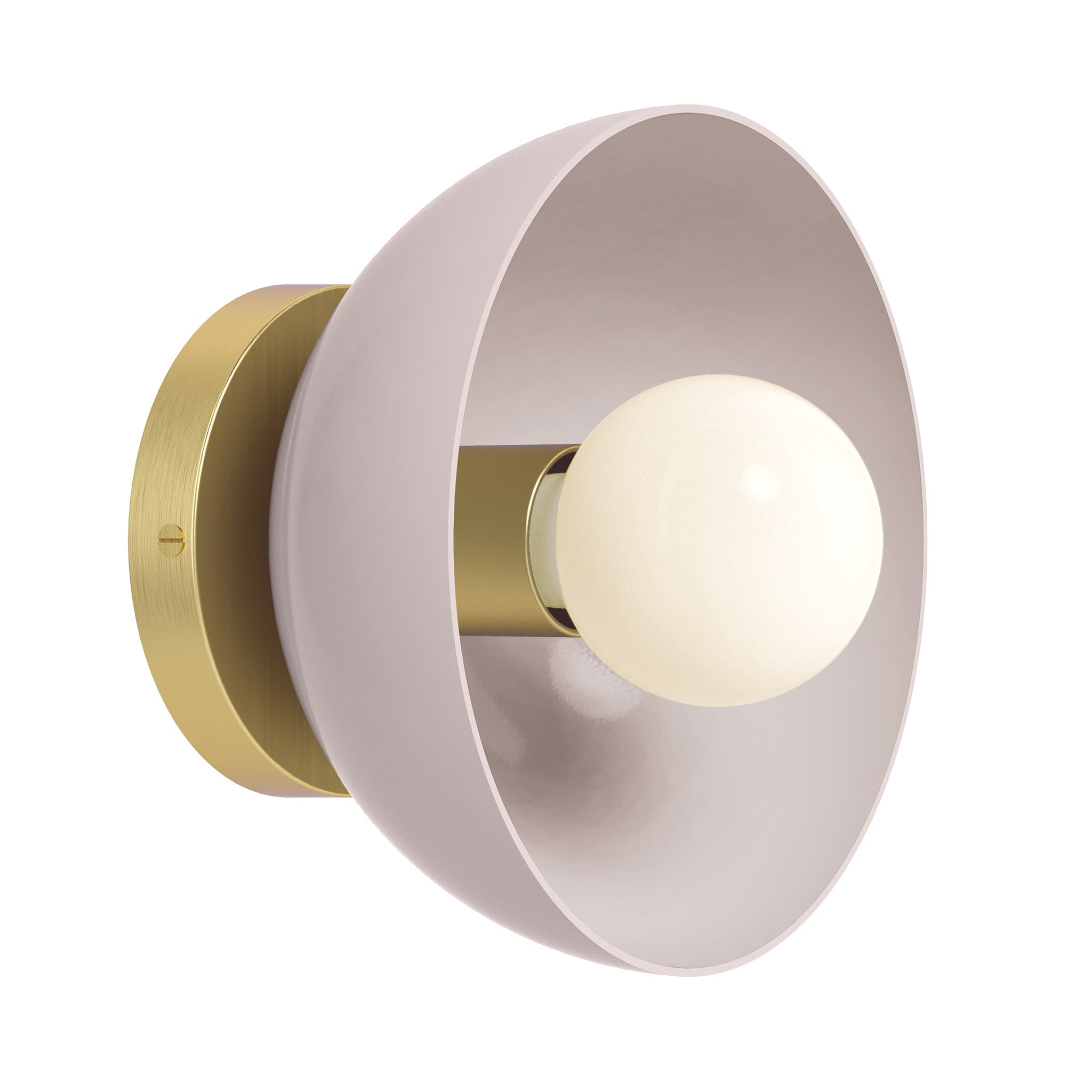 Brass and barely color Hemi sconce 8" Dutton Brown lighting