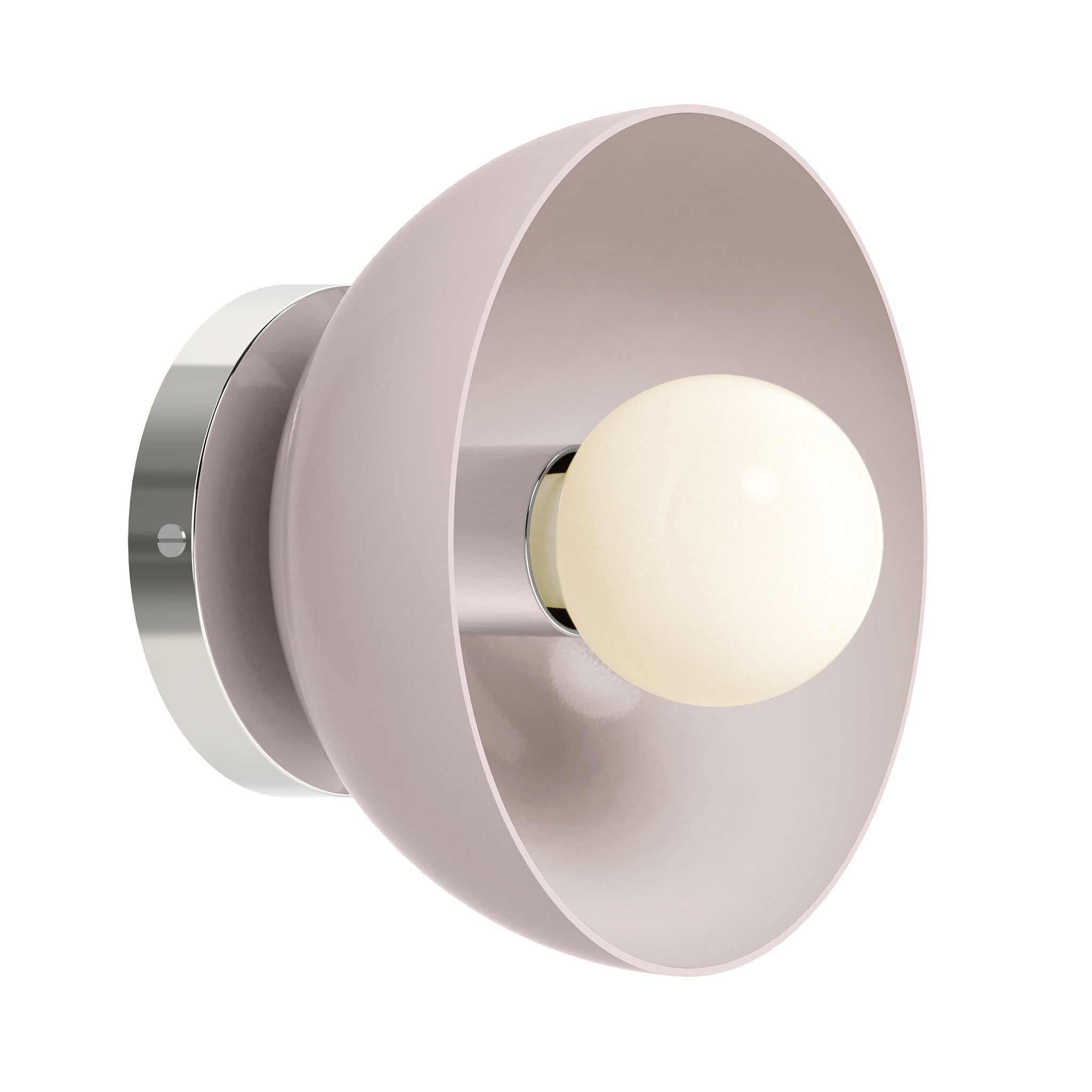 Nickel and barely color Hemi sconce 8" Dutton Brown lighting