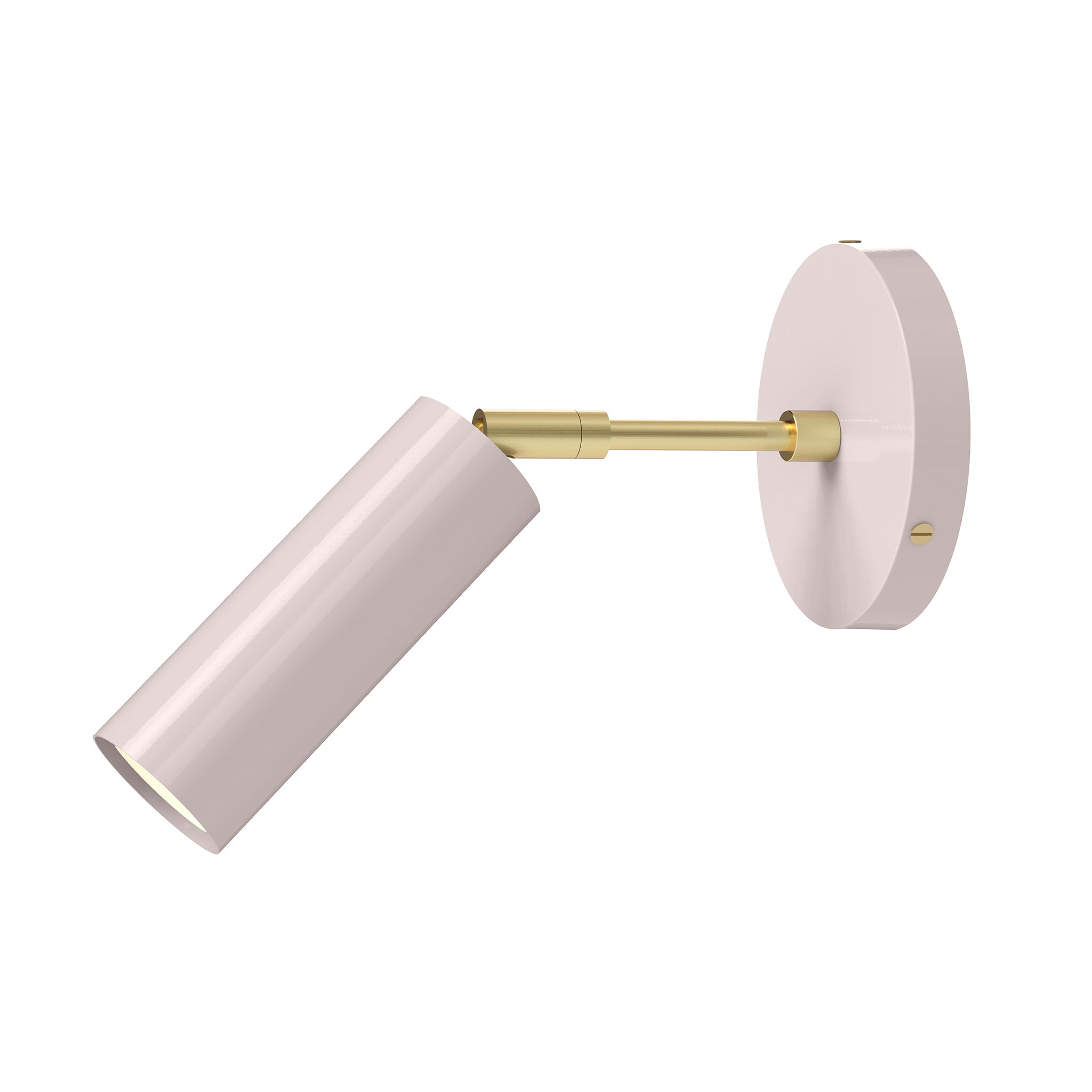 brass barely color reader sconce - 3" arm dutton brown lighting