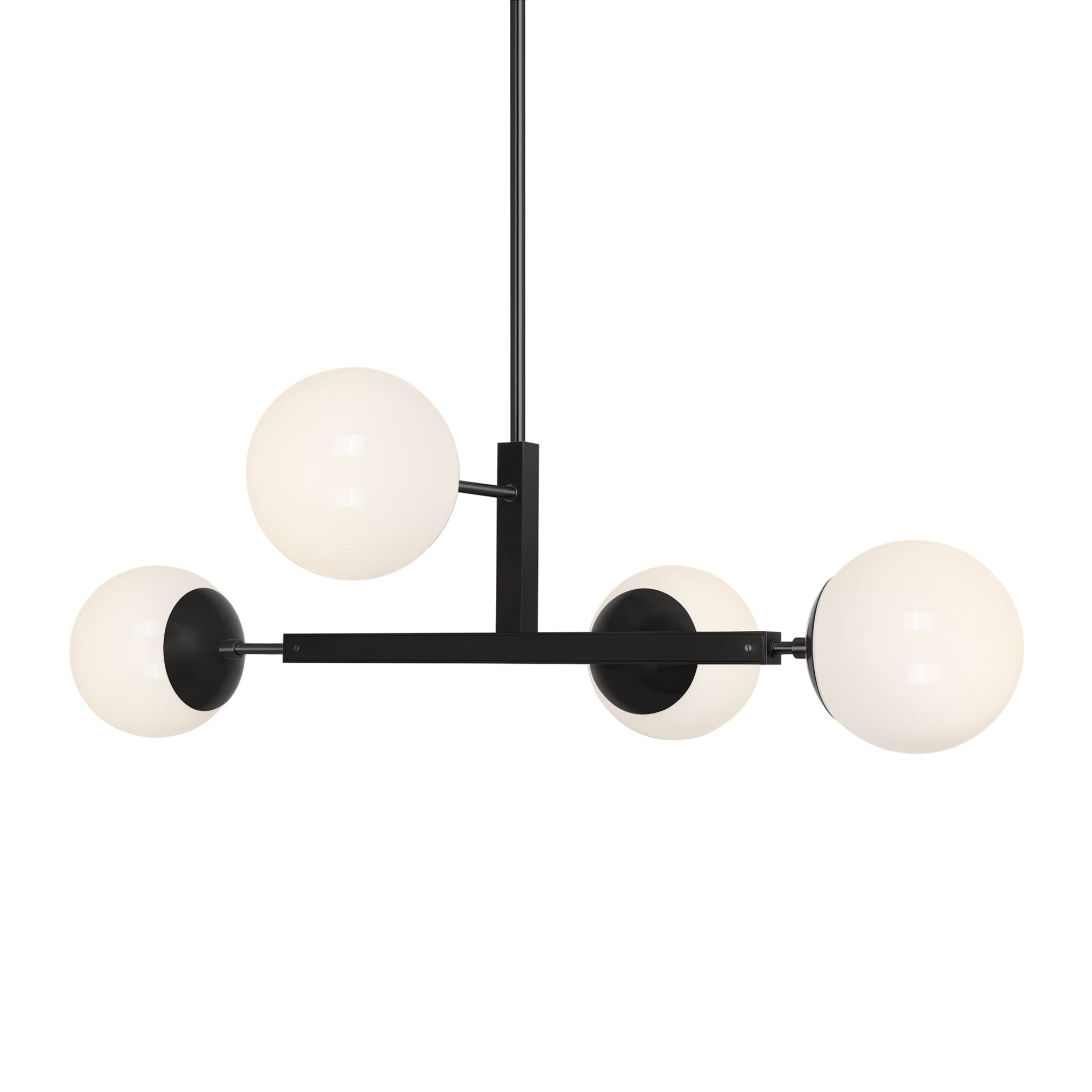 Black and black color Status chandelier 35" Dutton Brown lighting