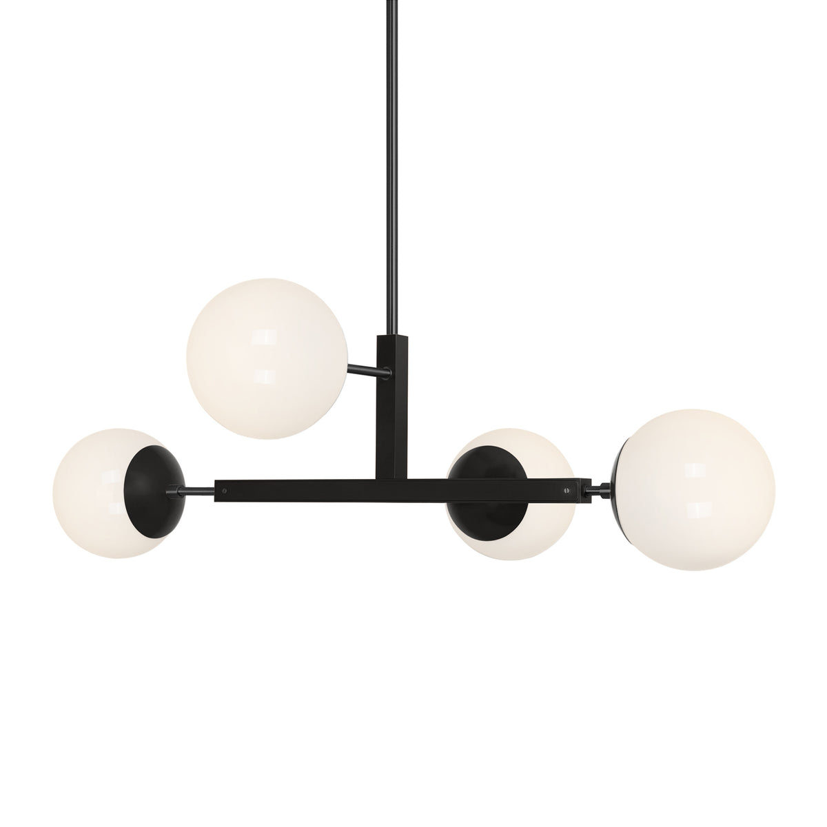 Black and black color Status chandelier 35" Dutton Brown lighting
