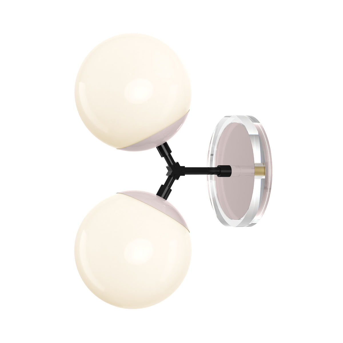 black barely color visage sconce 6" dutton brown lighting