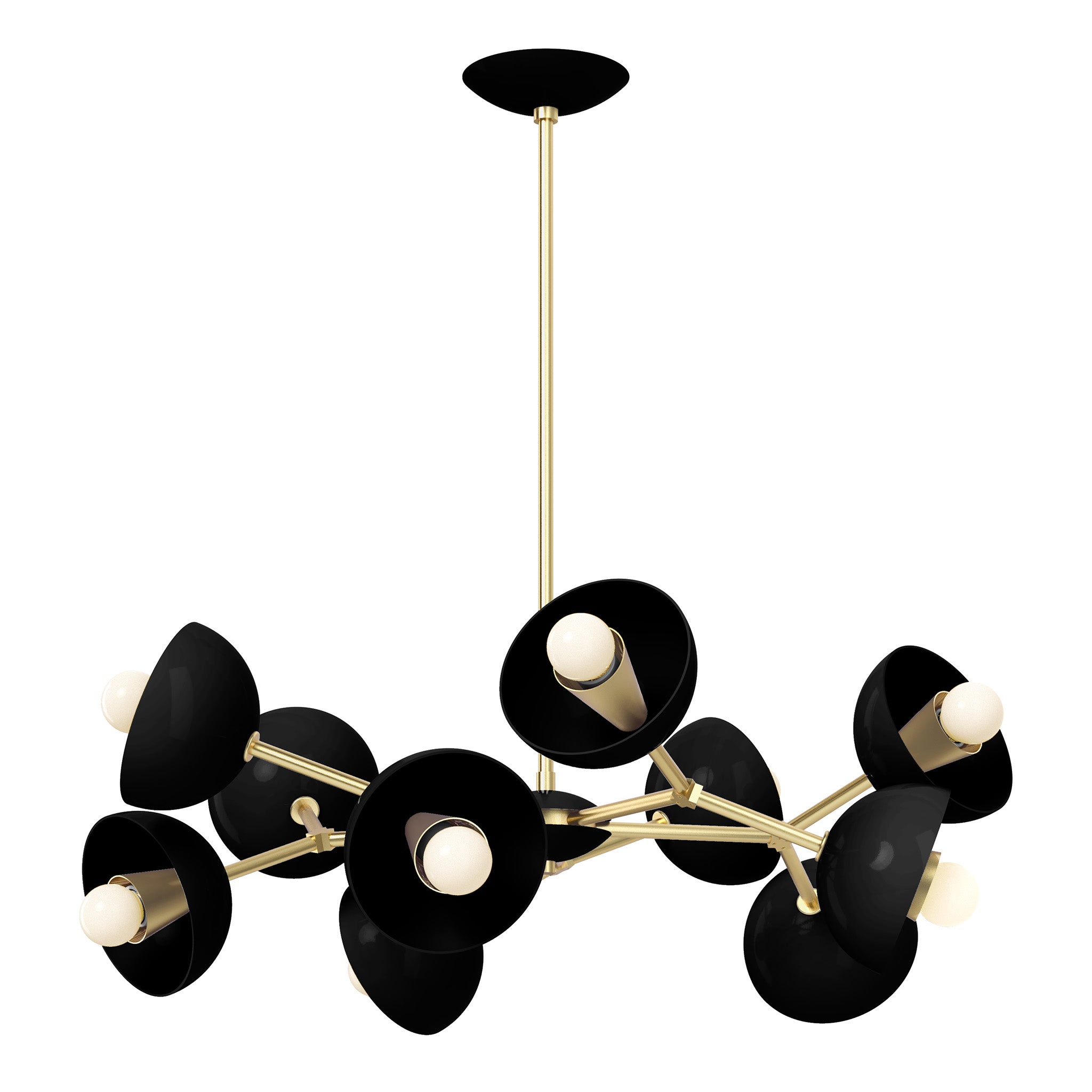 brass black color alegria chandelier 30" dutton brown lighting