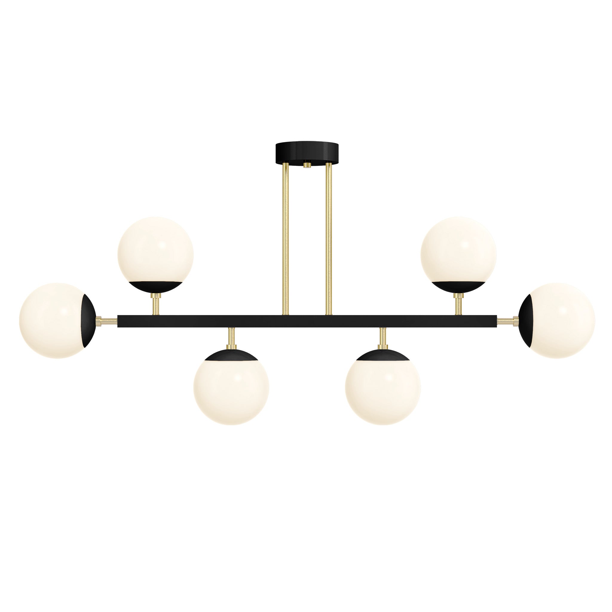 brass Color Axia Globe Chandelier 46" Dutton Brown lighting