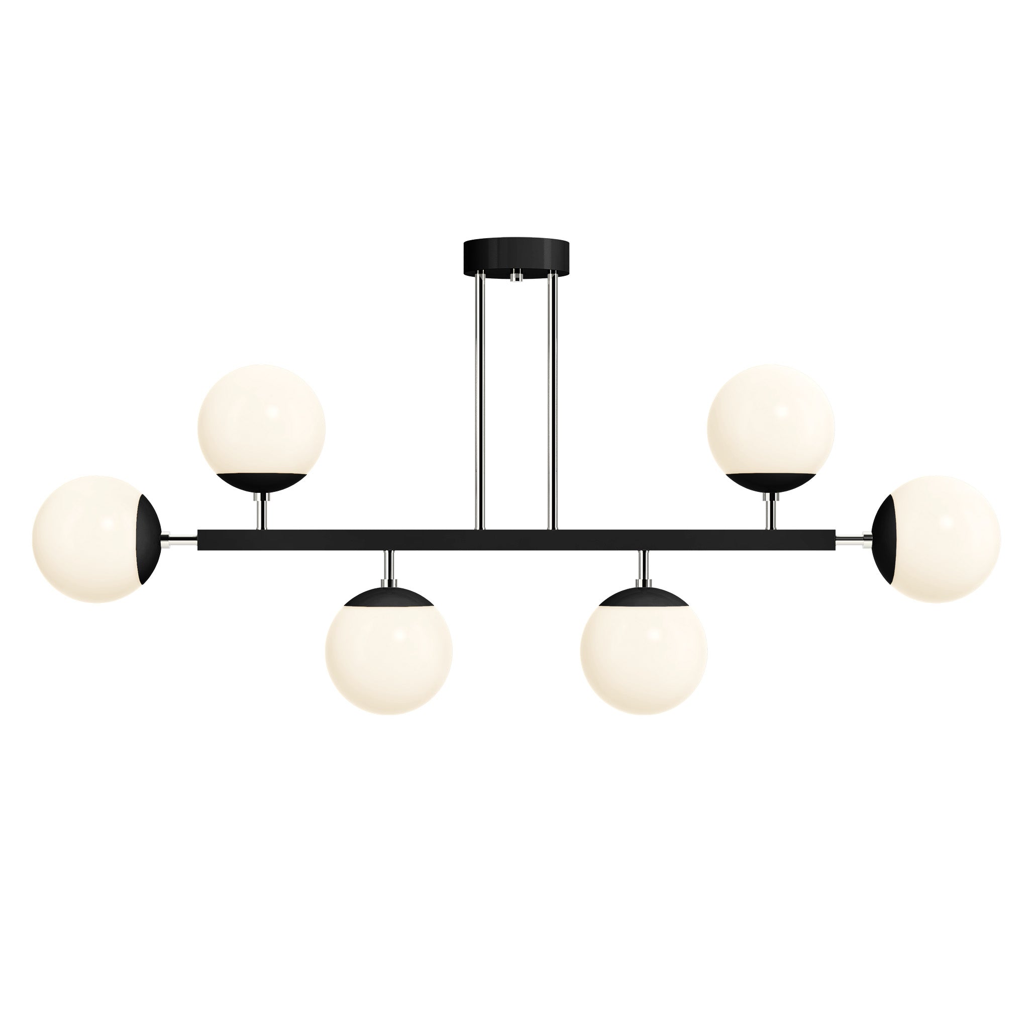 nickel Color Axia Globe Chandelier 46" Dutton Brown lighting