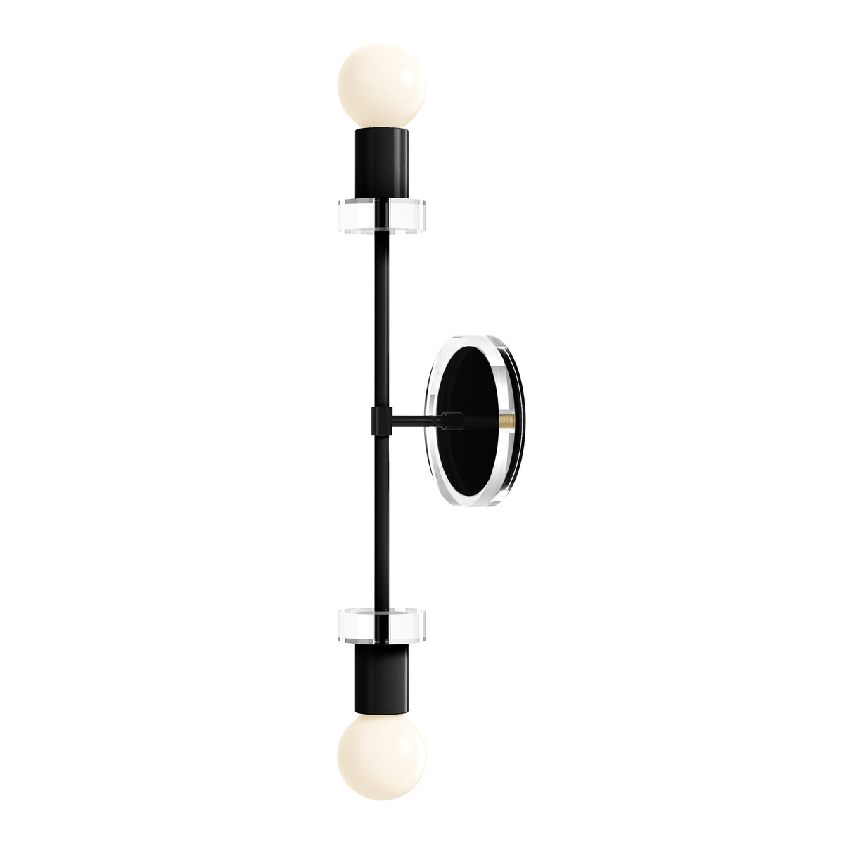 Black Bianca Acrylic Wall Sconce 20" Dutton Brown Lighting