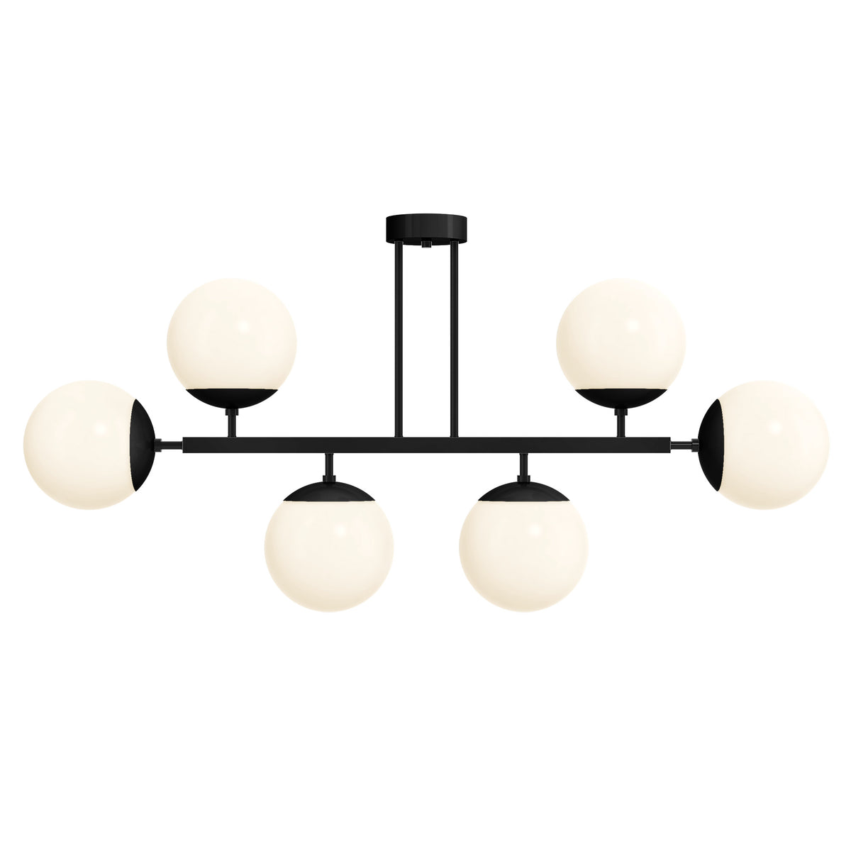 black Color Big Axia Globe Chandelier 50" Dutton Brown lighting