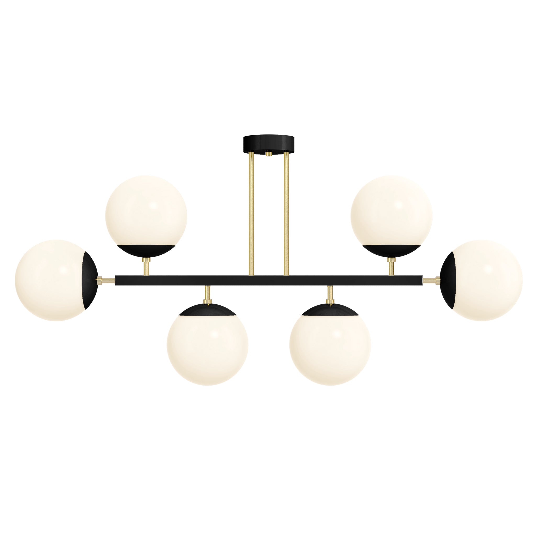 brass and black Color Big Axia Globe Chandelier 50" Dutton Brown lighting