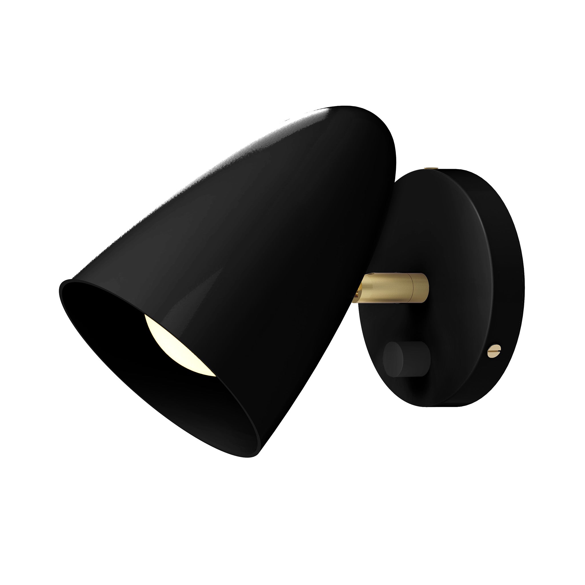 brass black color boom sconce - no arm dutton brown lighting