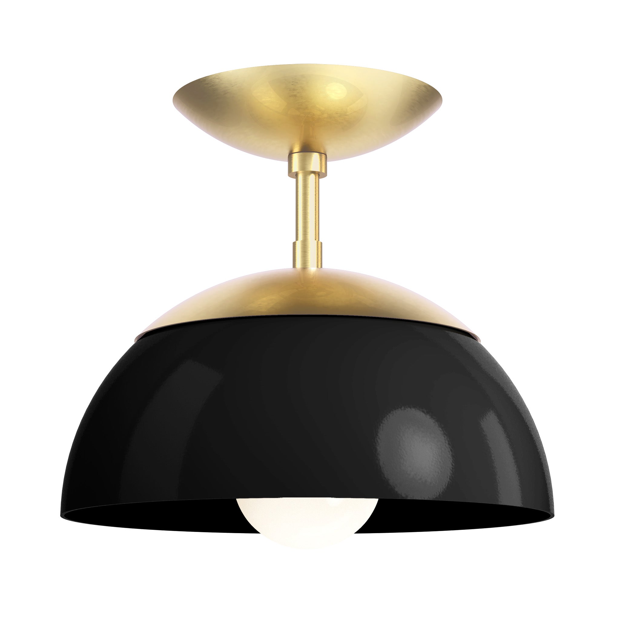 brass black color cadbury flush mount 10" dutton brown lighting