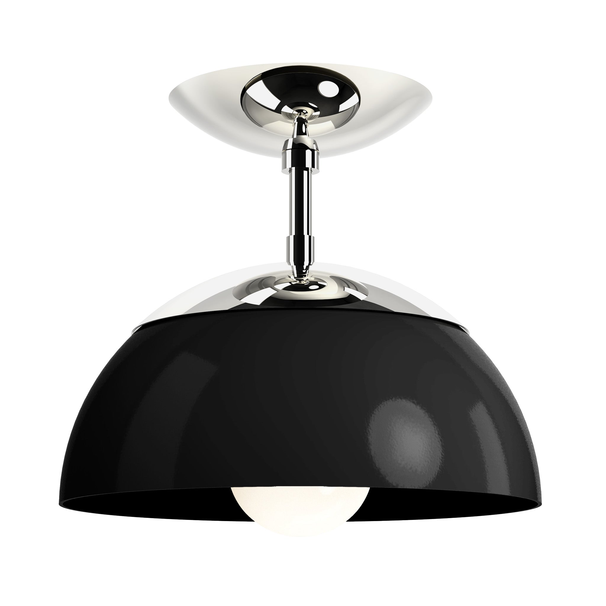 nickel black color cadbury flush mount 10" dutton brown lighting