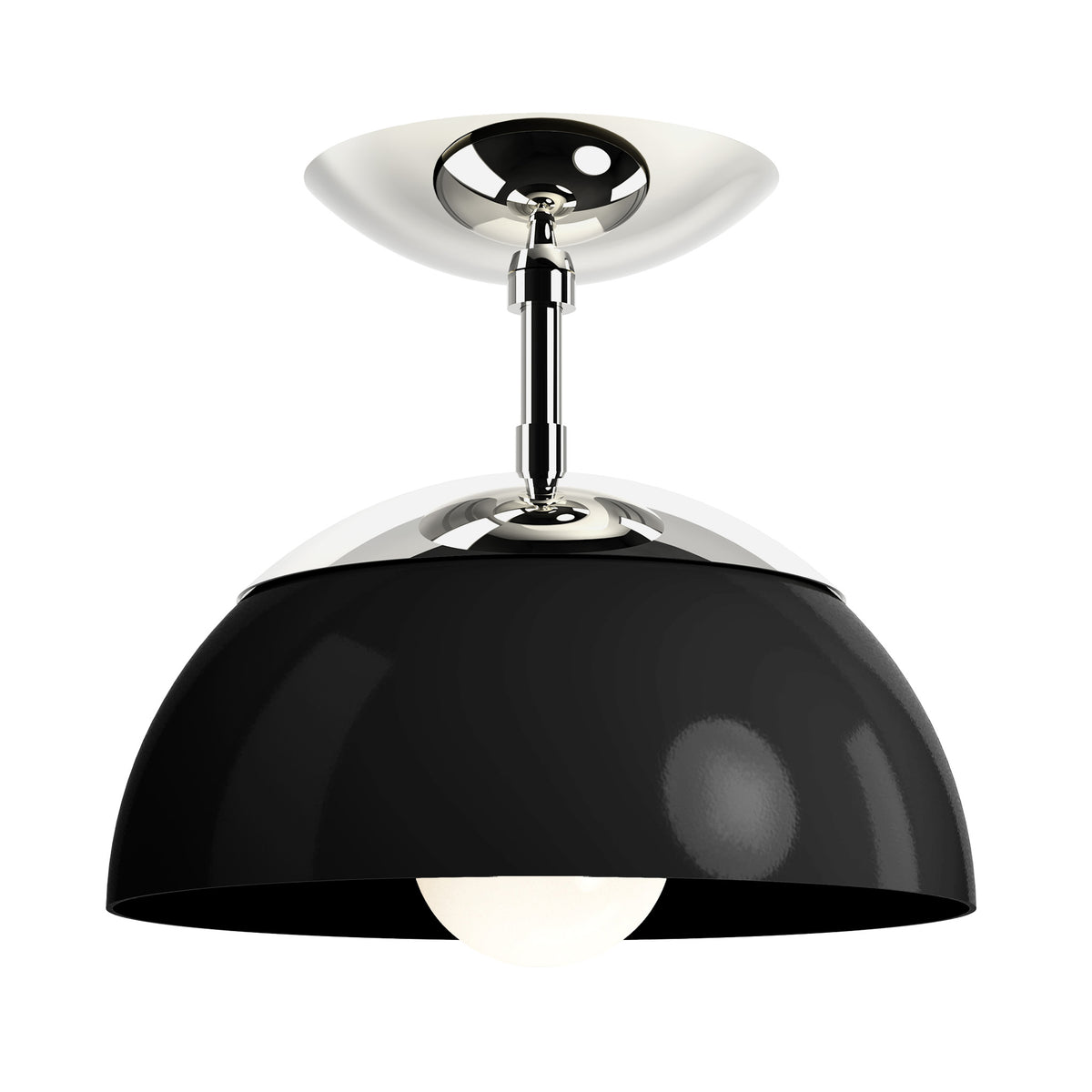 nickel black color cadbury flush mount 10" dutton brown lighting