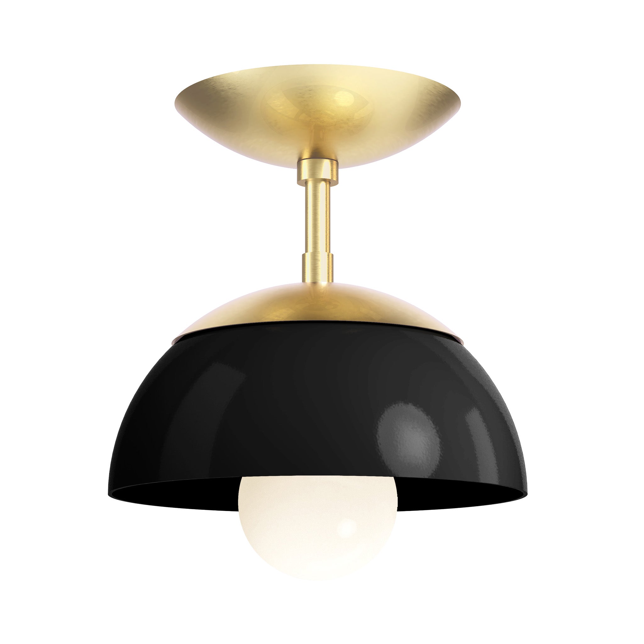 brass black color cadbury flush mount 8" dutton brown lighting