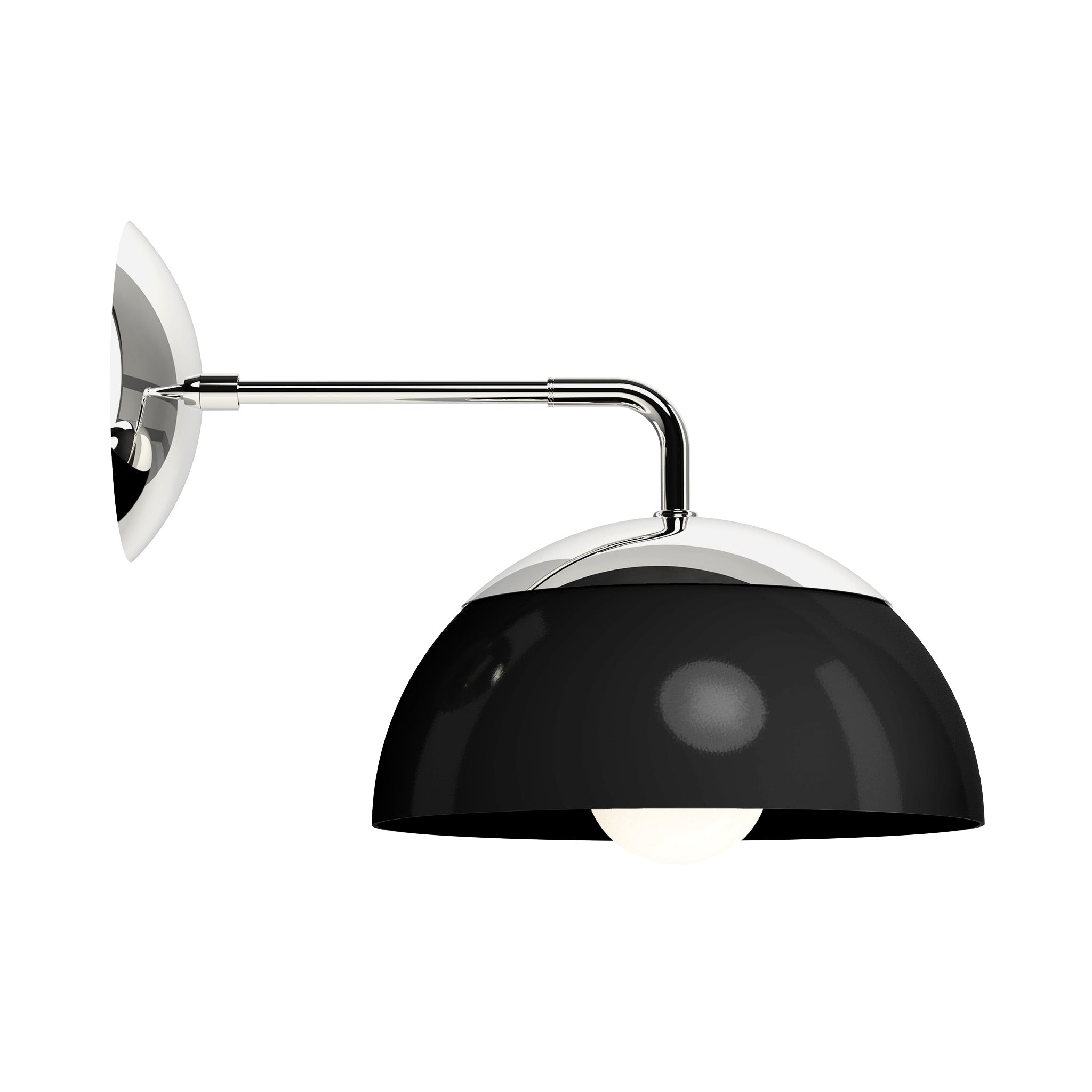 nickel black color cadbury sconce 10" dutton brown lighting