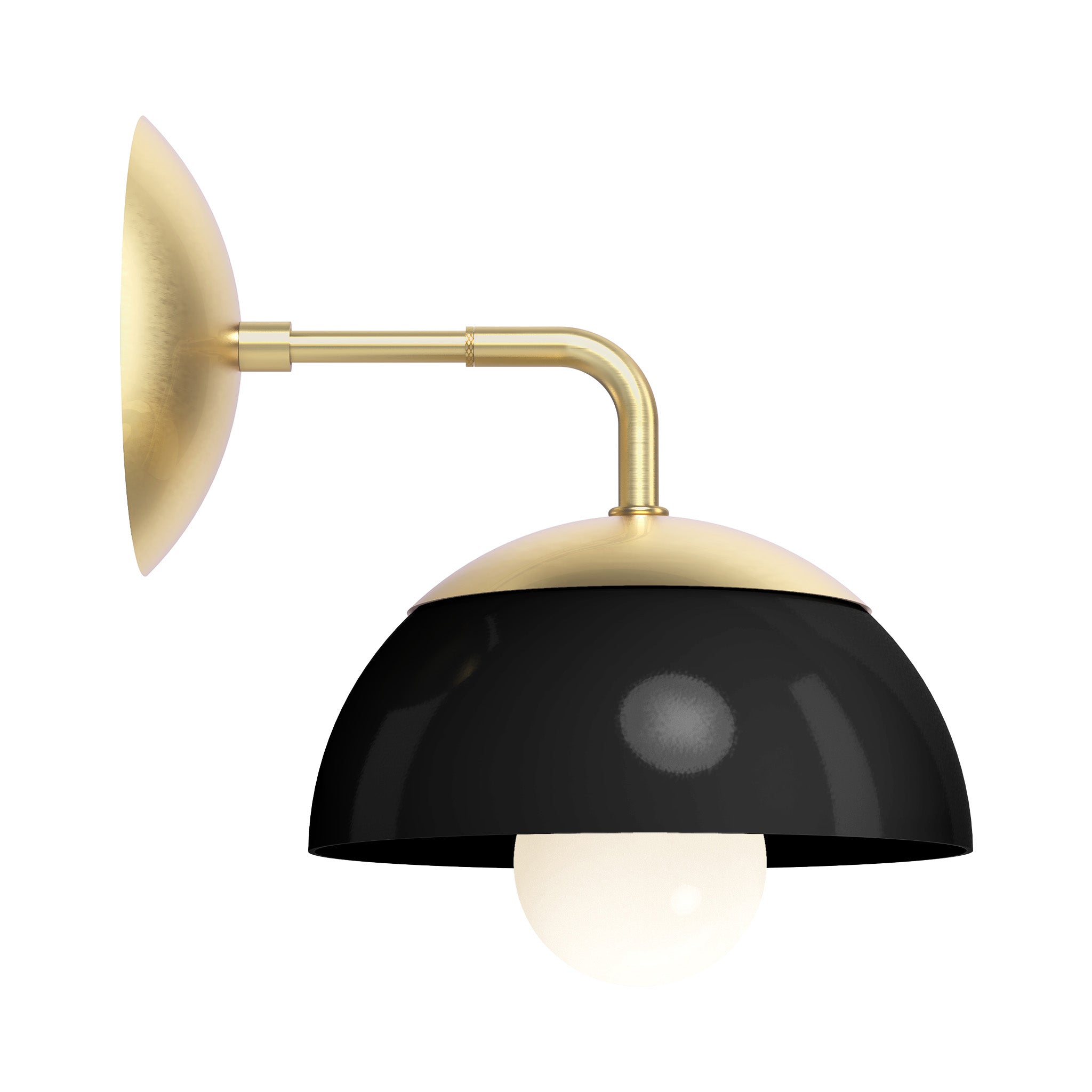 brass black color cadbury sconce 8" dutton brown lighting