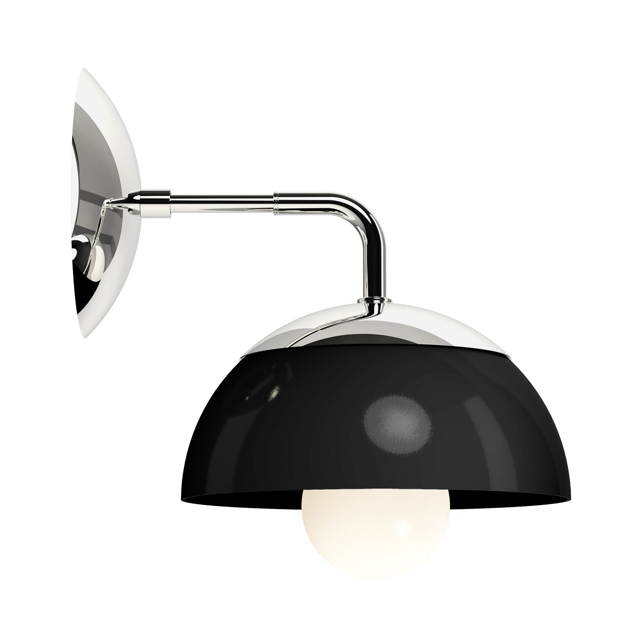 nickel black color cadbury sconce 8" dutton brown lighting