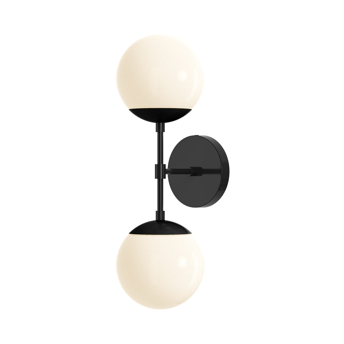 black black color cap double sconce 6" dutton brown lighting