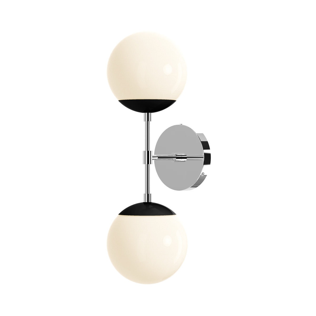 nickel black color cap double sconce 6" dutton brown lighting