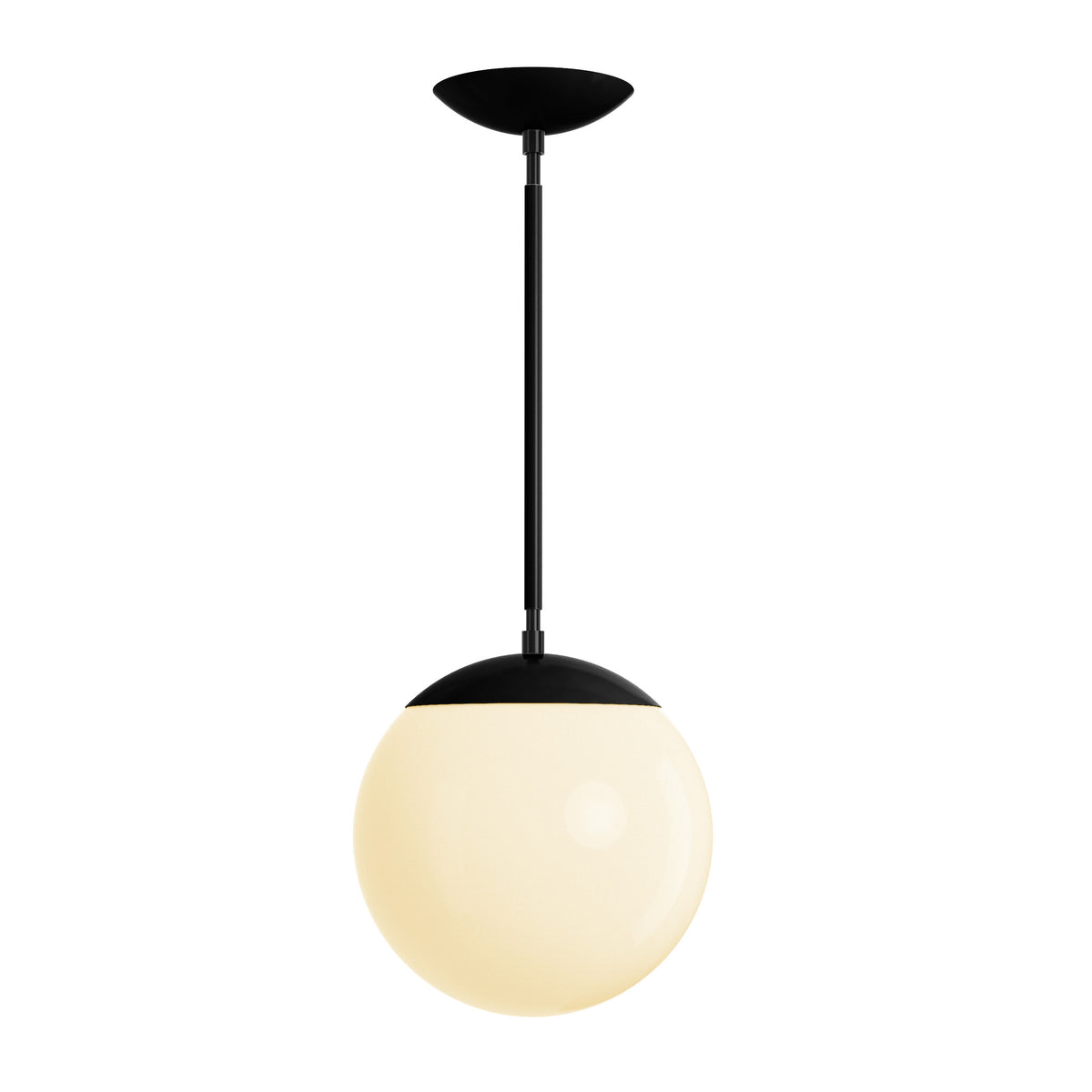 Black cap globe pendant 10" dutton brown lighting