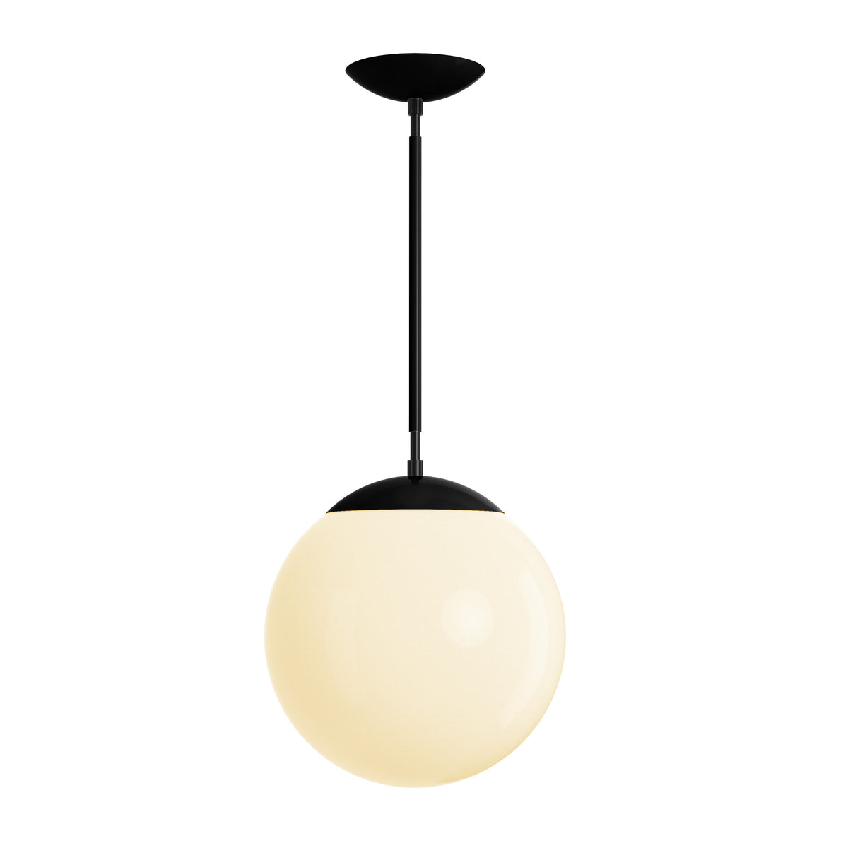 Black cap globe pendant 12" dutton brown lighting