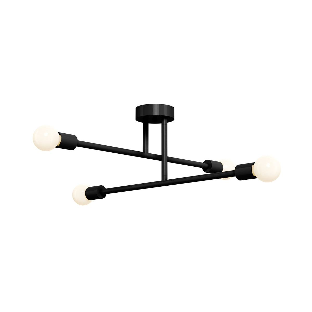 black color captain flush mount 29" dutton brown lighting