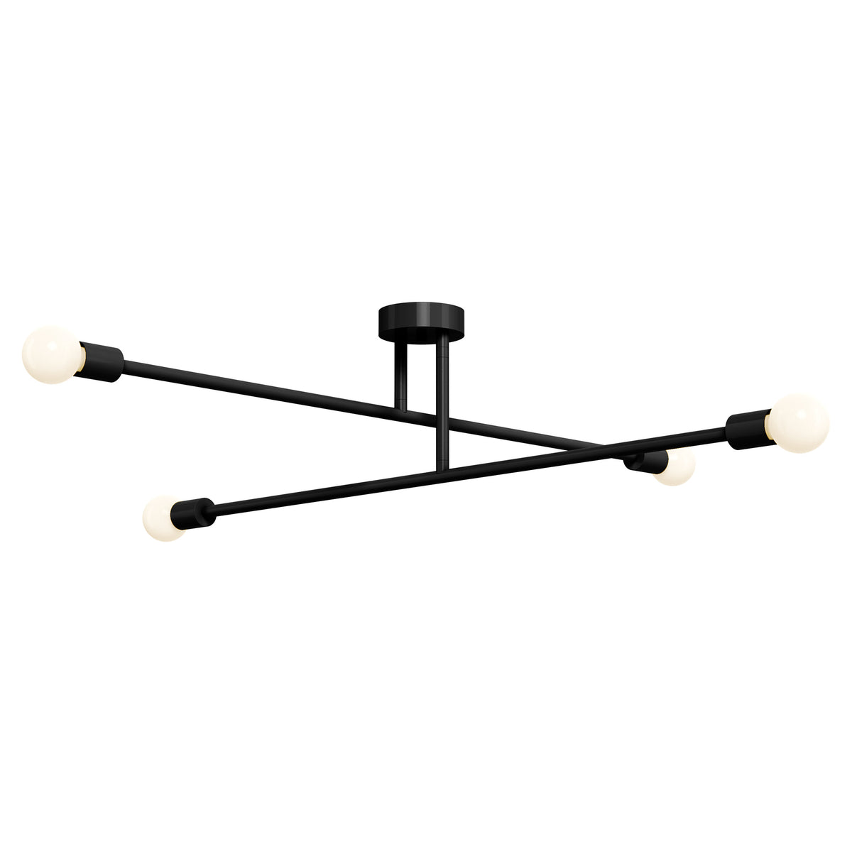 black color captain flush mount 47" dutton brown lighting