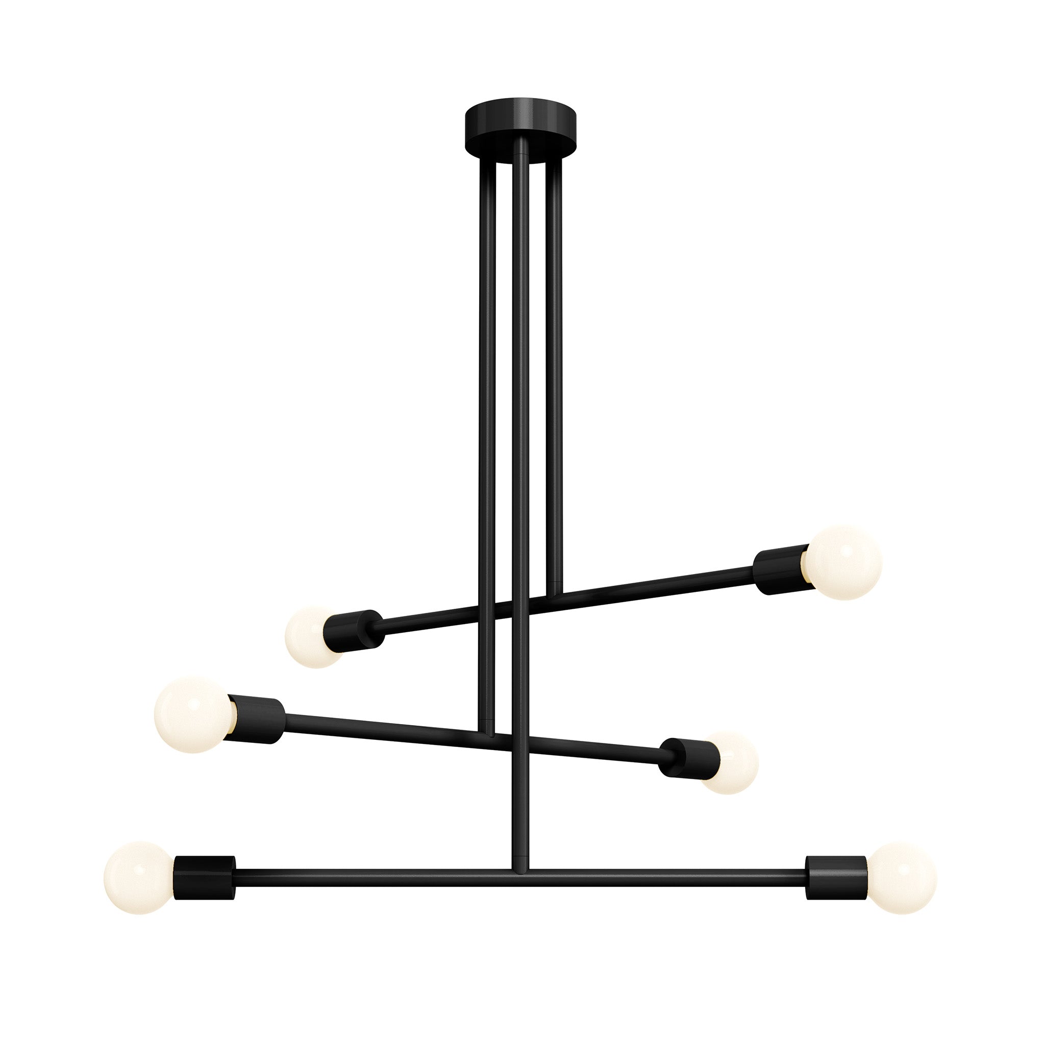 black color commander chandelier 29" dutton brown lighting