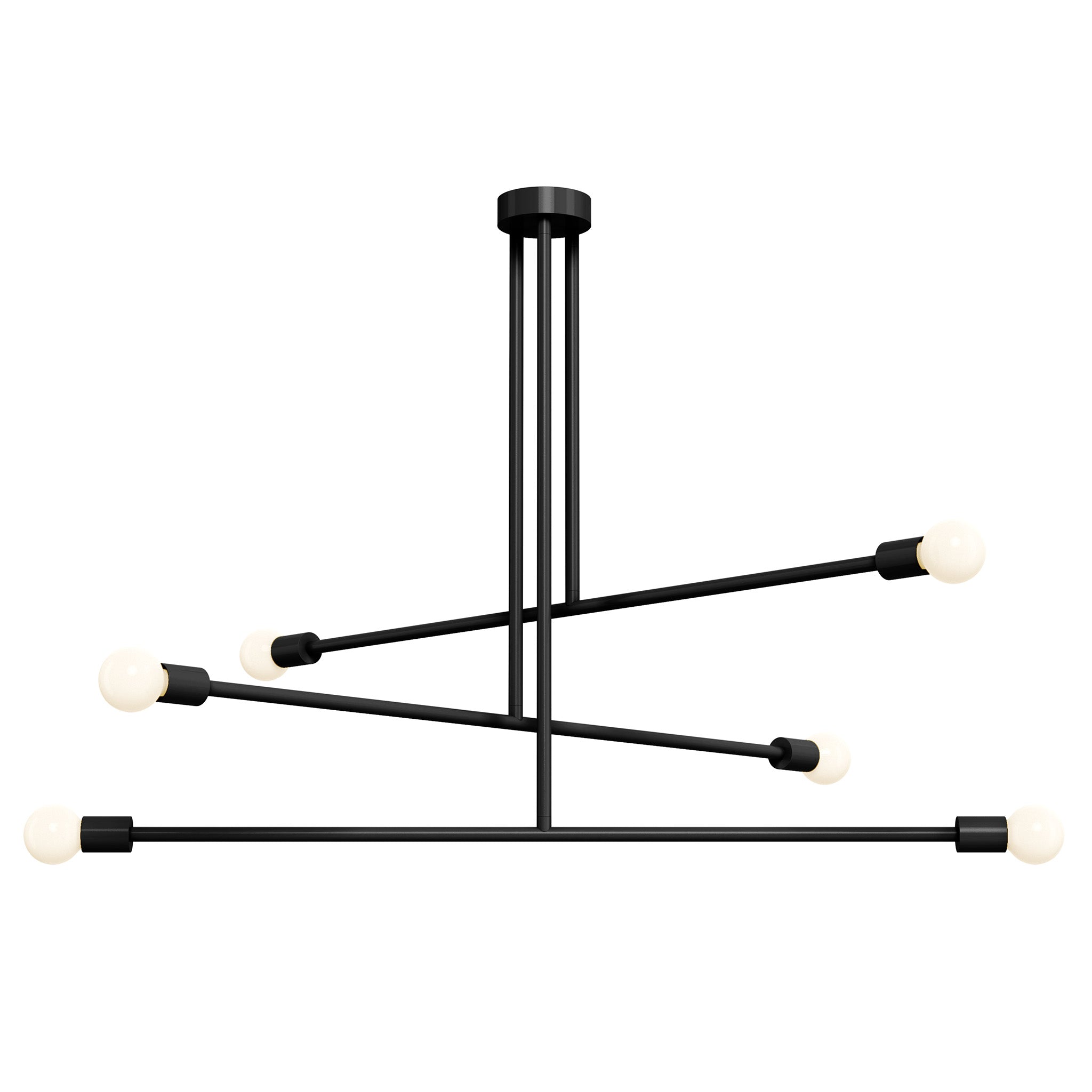black color commander chandelier 47" dutton brown lighting
