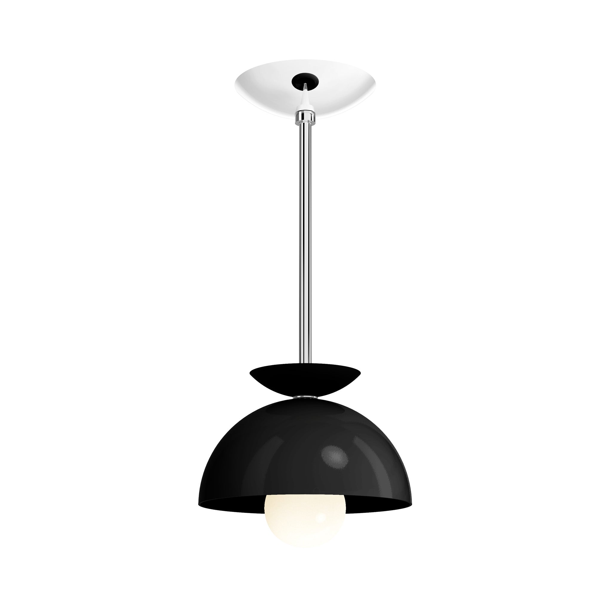 nickel black color echo pendant 8" dutton brown lighting