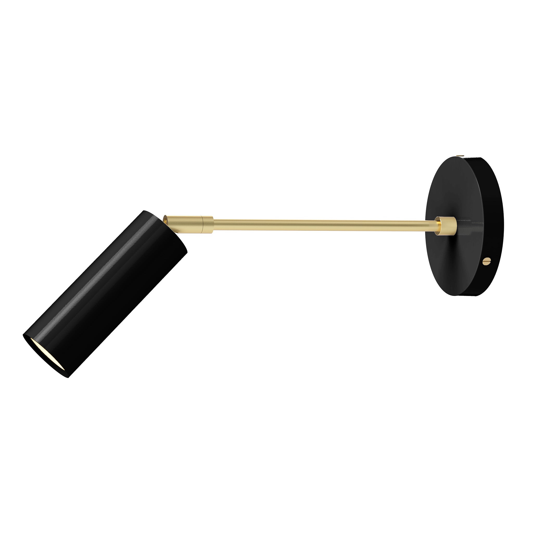 brass black color reader sconce - 10" arm dutton brown lighting