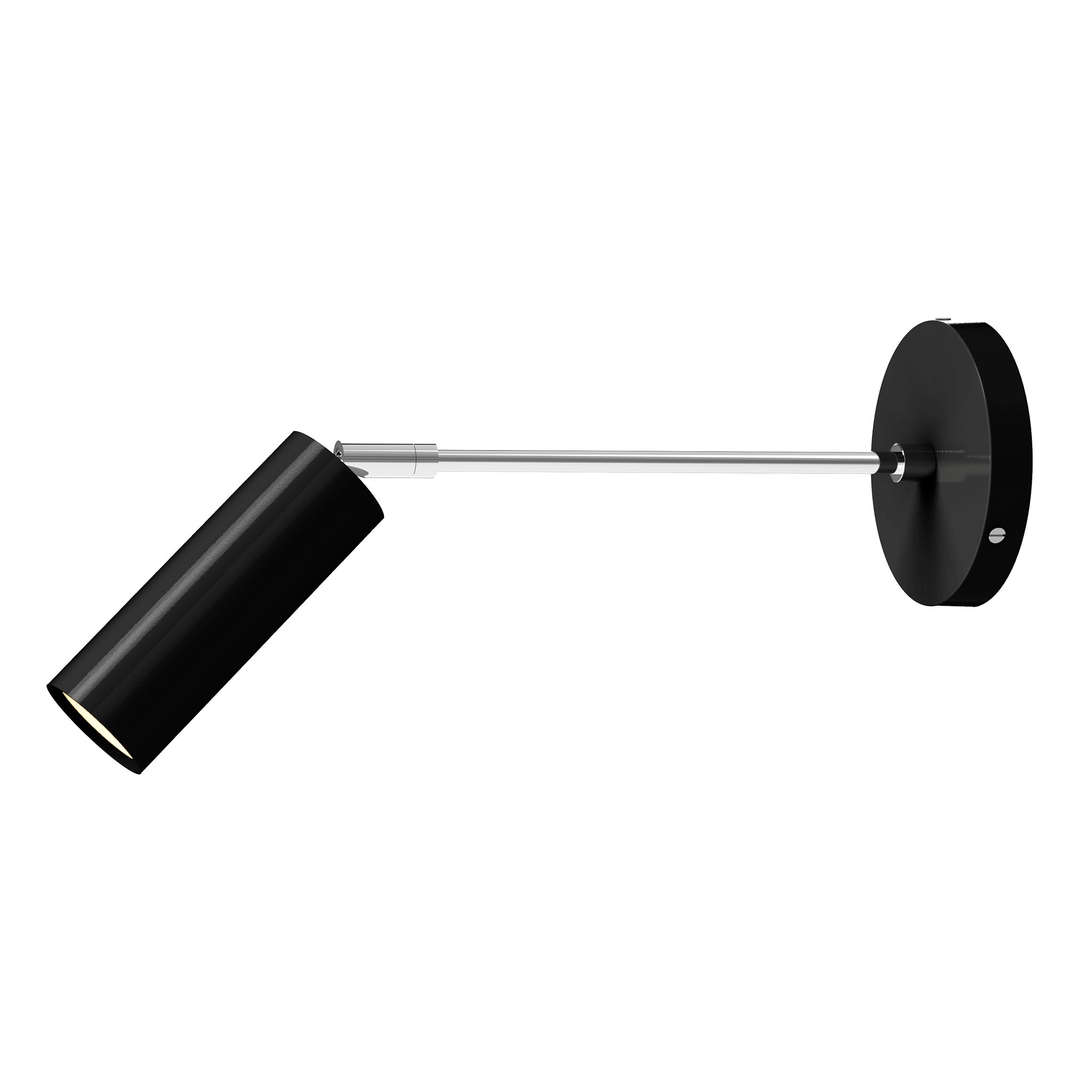 nickel black color reader sconce - 10" arm dutton brown lighting
