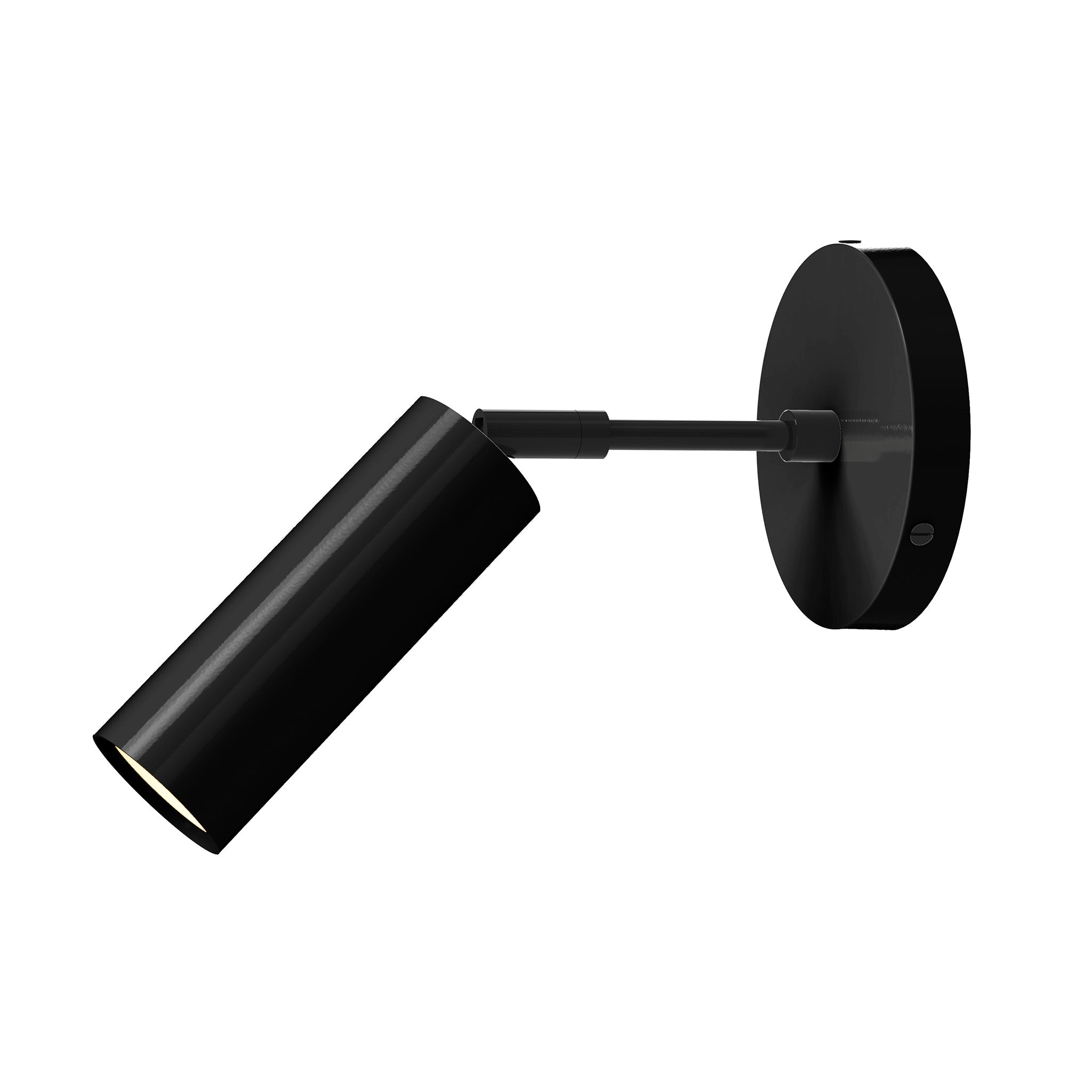 black black color reader sconce - 3" arm dutton brown lighting