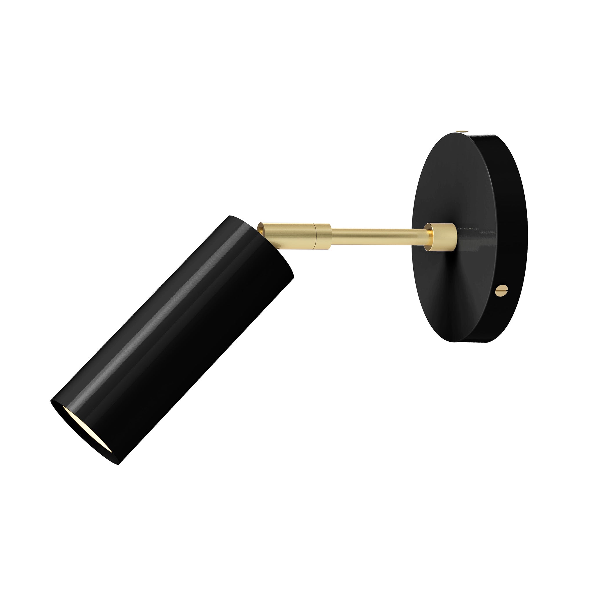 brass black color reader sconce - 3" arm dutton brown lighting