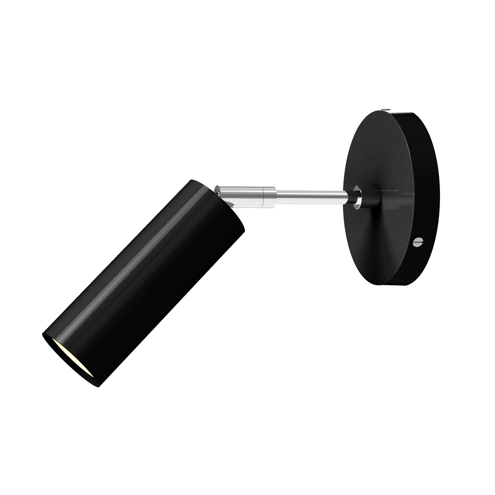 nickel black color reader sconce - 3" arm dutton brown lighting