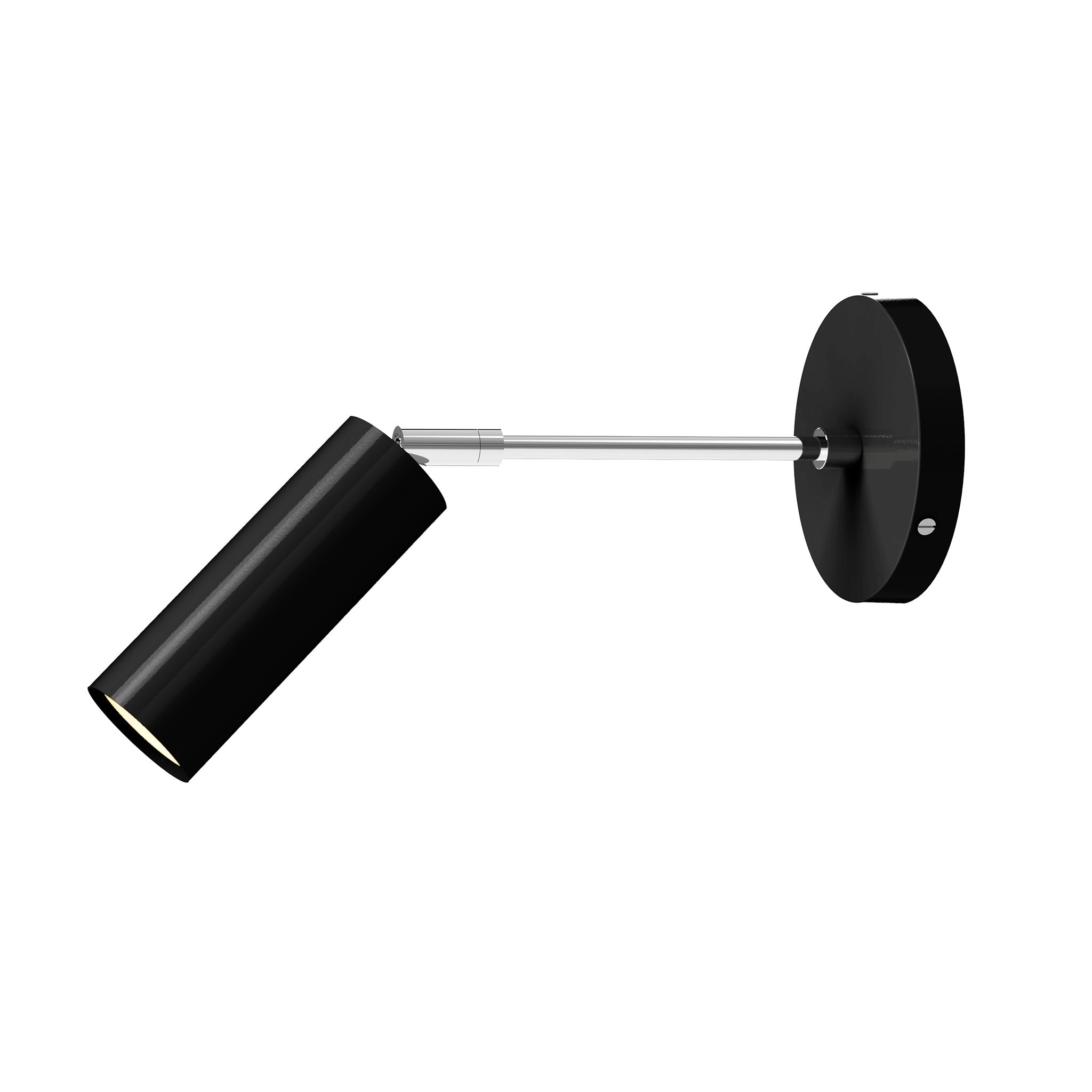 nickel black color reader sconce - 6" arm dutton brown lighting