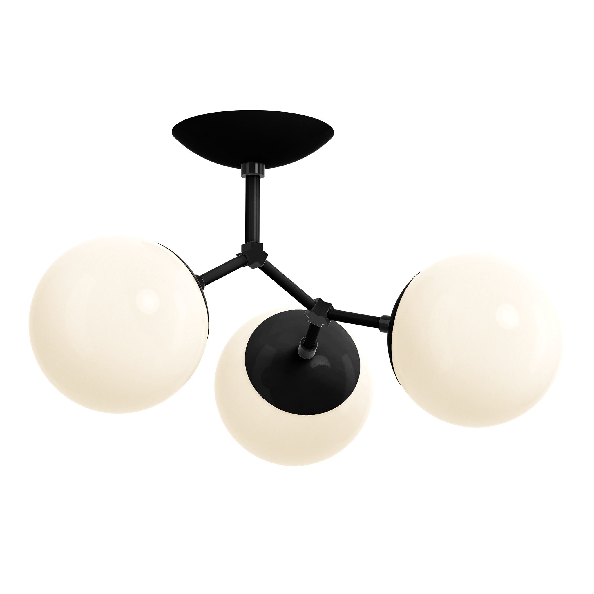 black Supreme flush mount lighting Dutton Brown