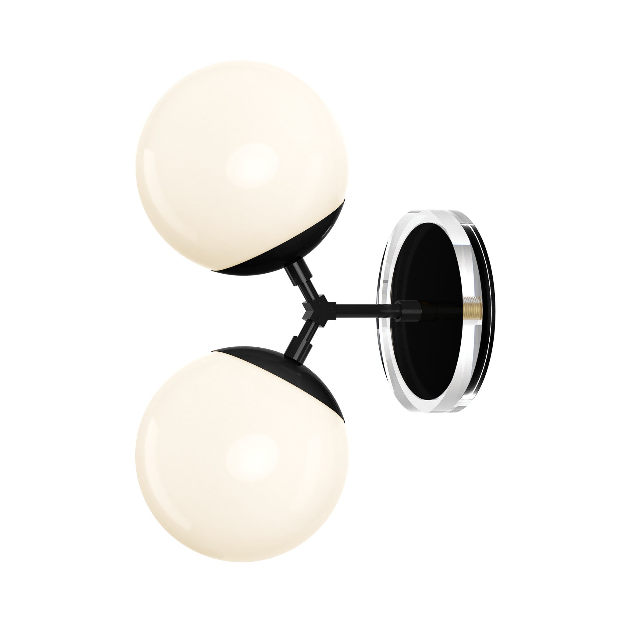 Black Visage Acyrlic Wall Sconce 6" Clear Globe Dutton Brown Lighting