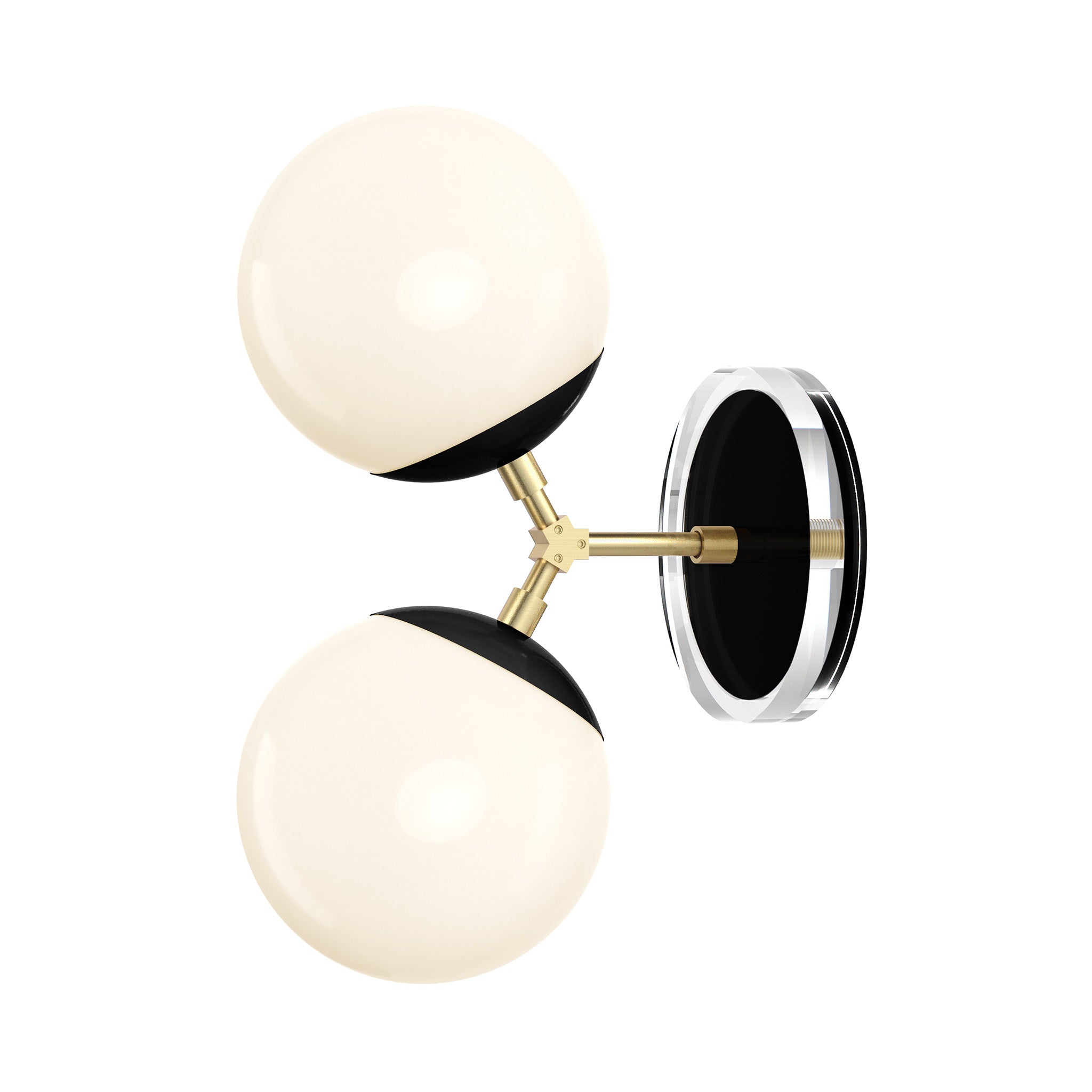 brass black color visage sconce 6" dutton brown lighting