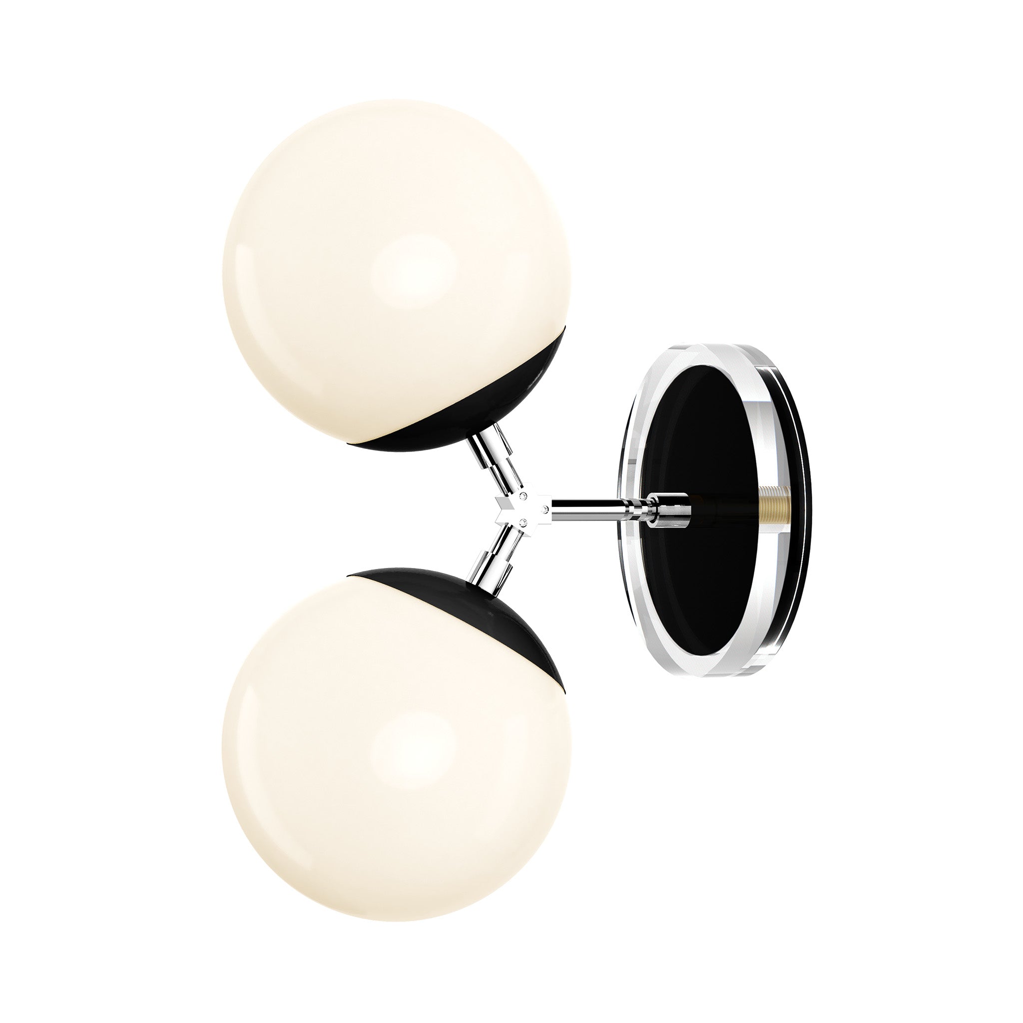 nickel black color visage sconce 6" dutton brown lighting