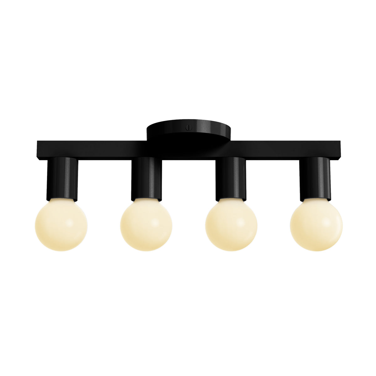 Black vogue 4 flush mount dutton brown lighting