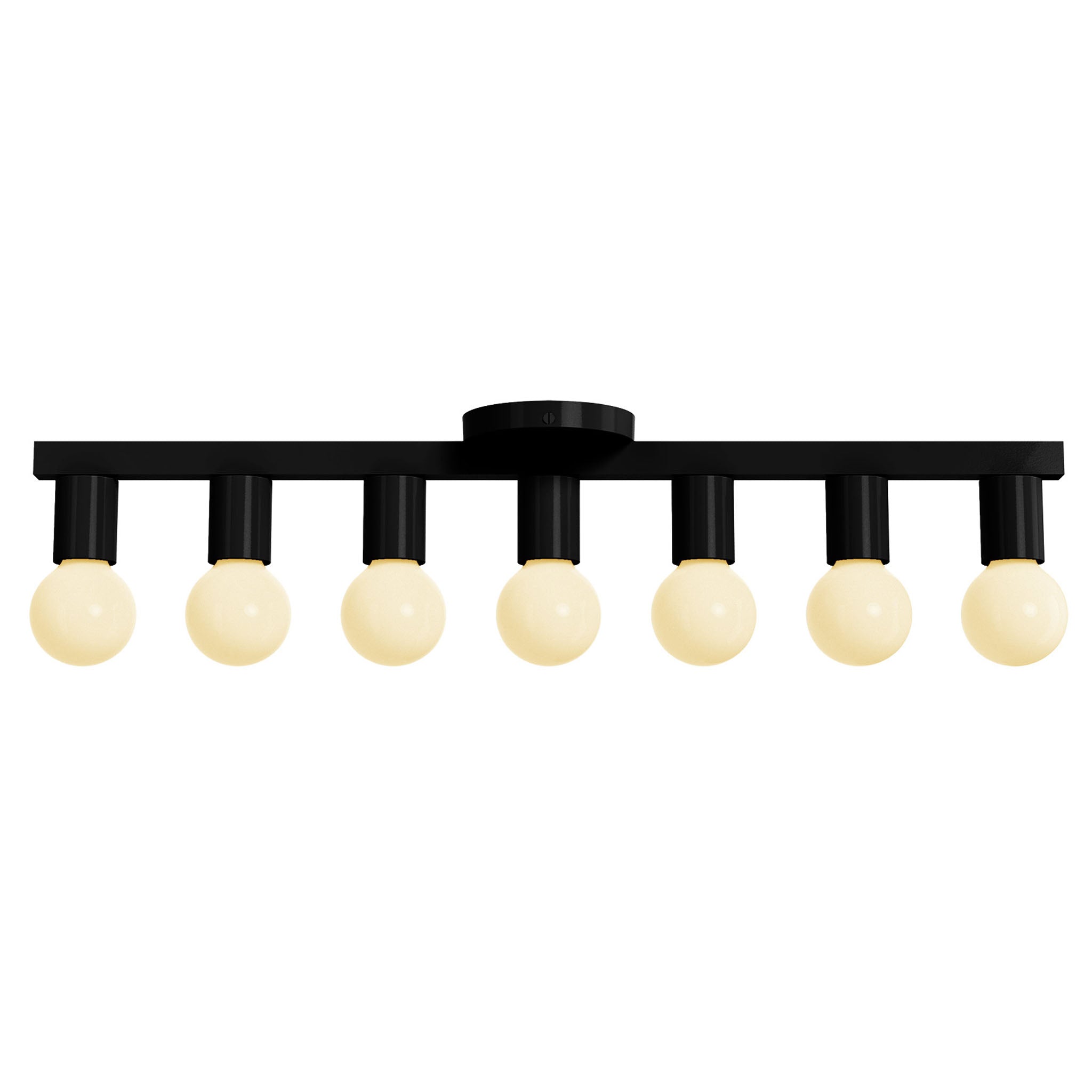 black and black vogue 7 color flush mount dutton brown lighting