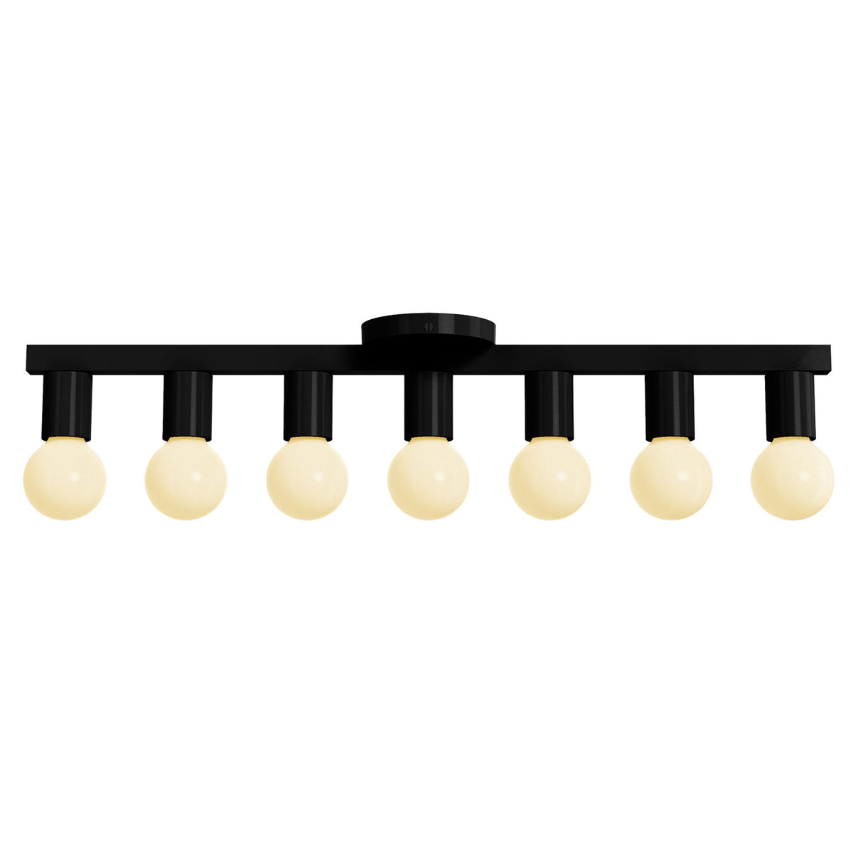 black and black vogue 7 color flush mount dutton brown lighting