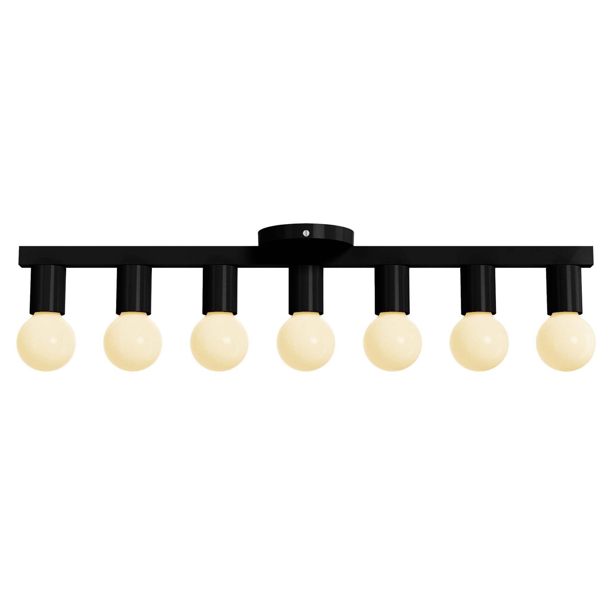 nickel and black vogue 7 color flush mount dutton brown lighting