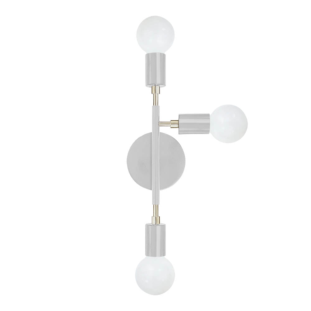 Nickel and CHALK color Elite sconce right Dutton Brown lighting