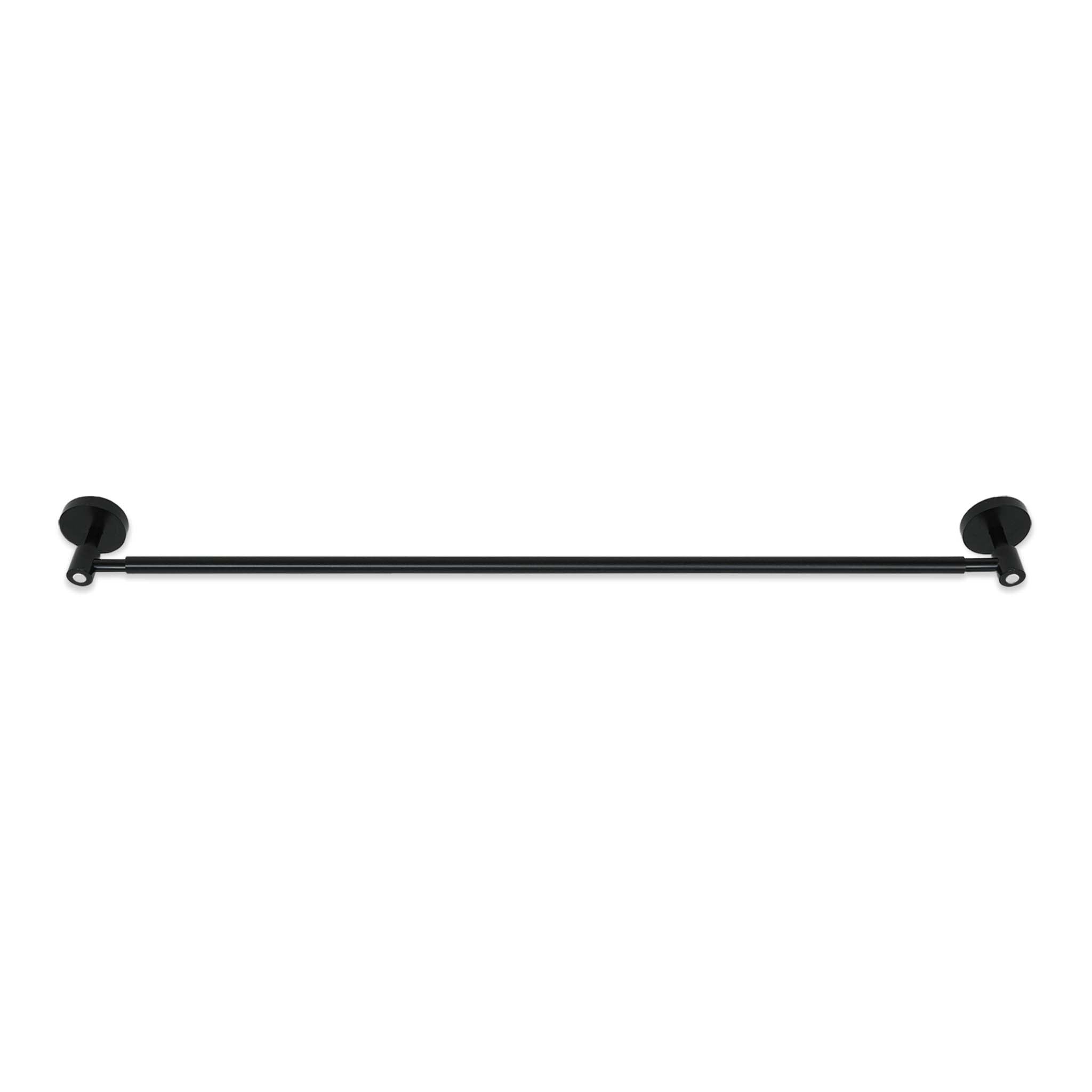 Black and chalk color Head towel bar 24" Dutton Brown hardware
